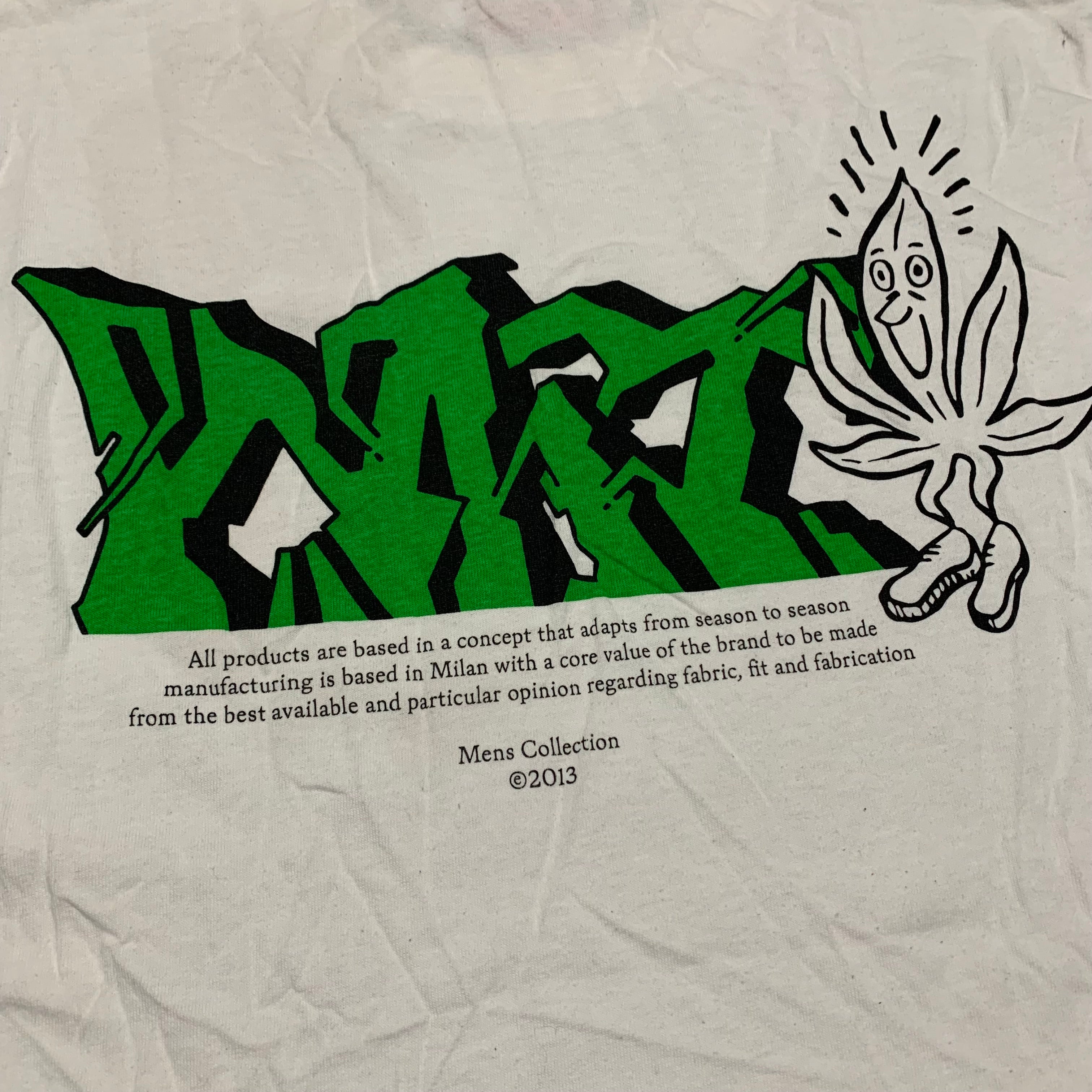 Off White XS Weed Graphic White Tee Virgil Abloh