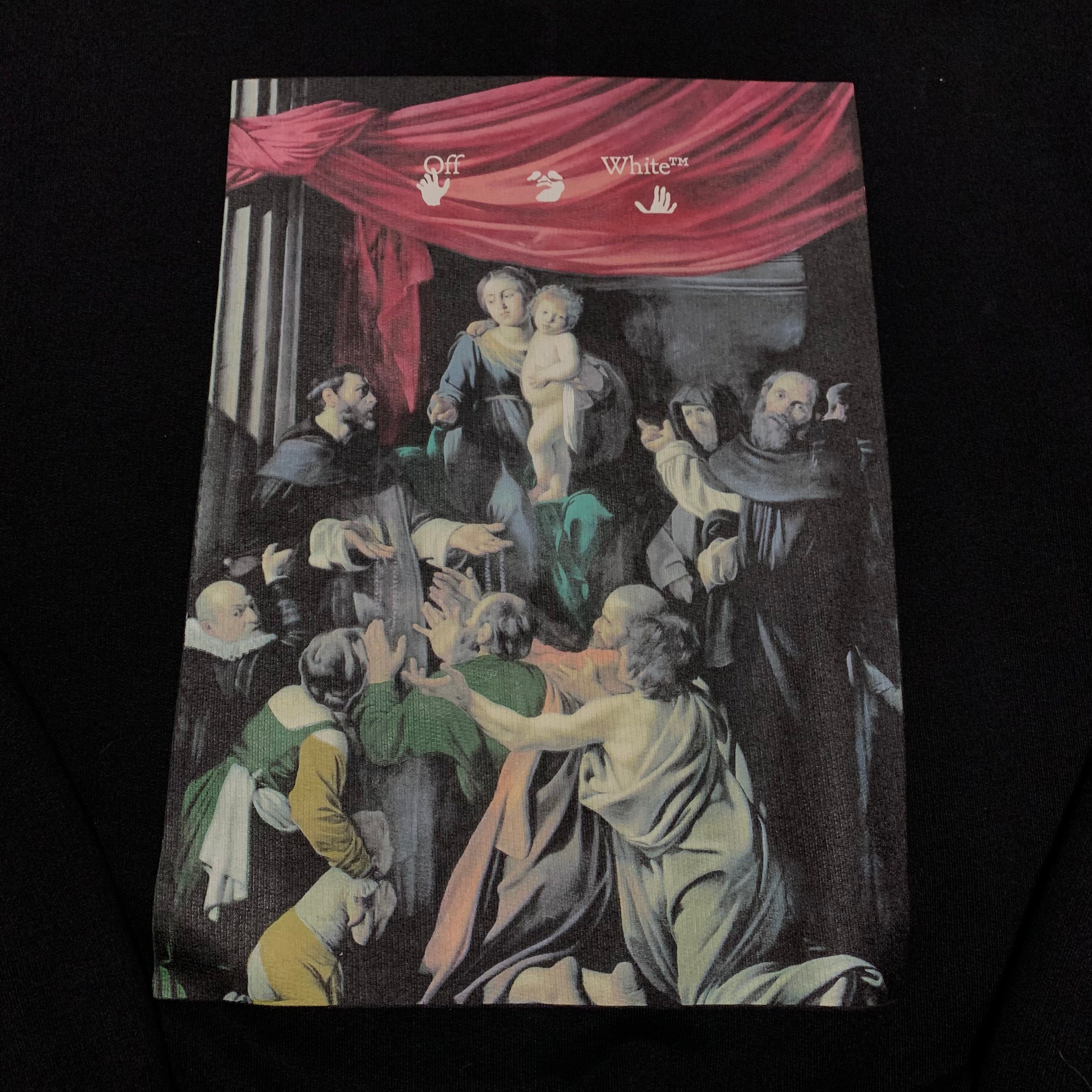 Off White Large Caravaggio Arrows Black Sweatshirt Crewneck Virgil Abloh