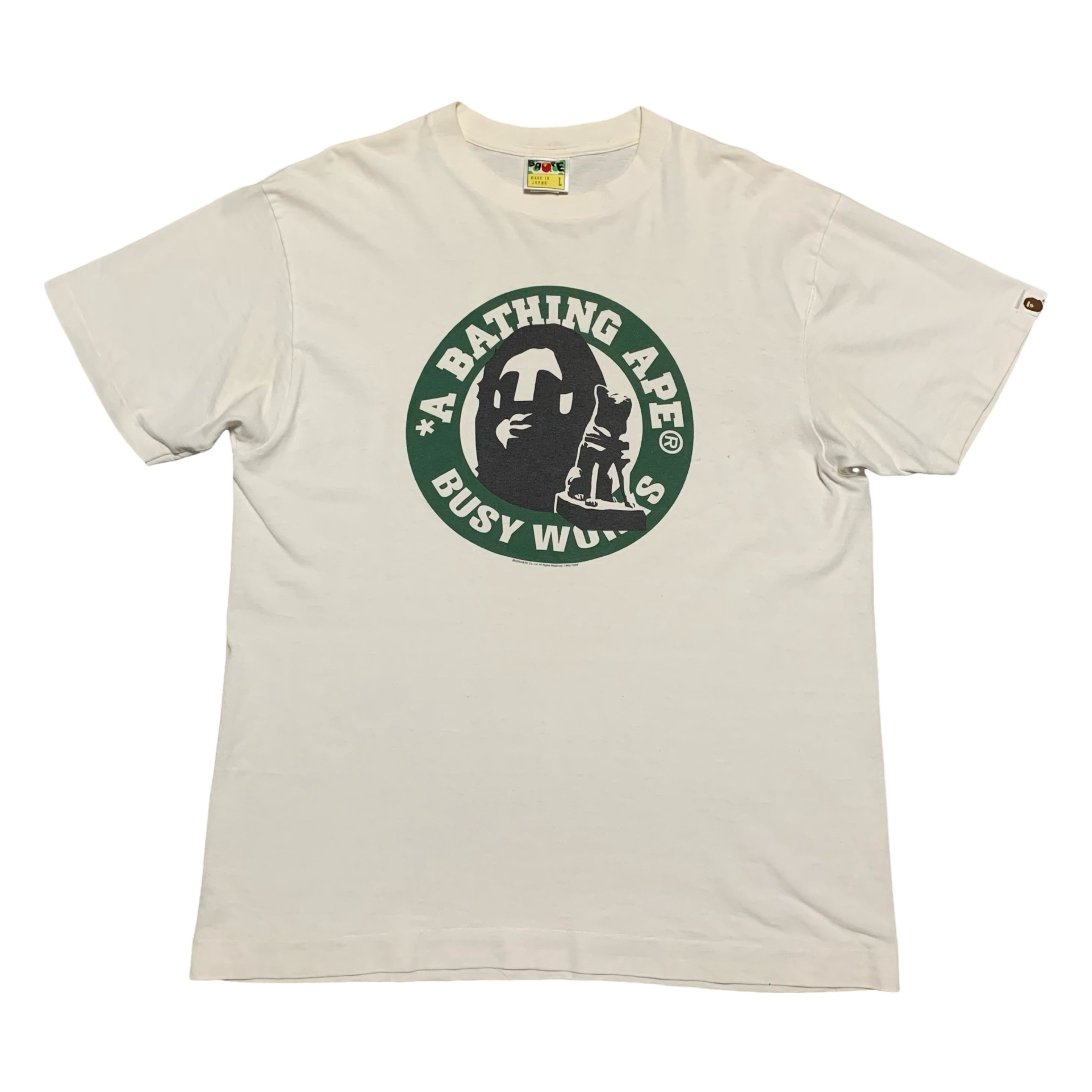 Bape Large Busy Works White Tee A Bathing Ape 2009