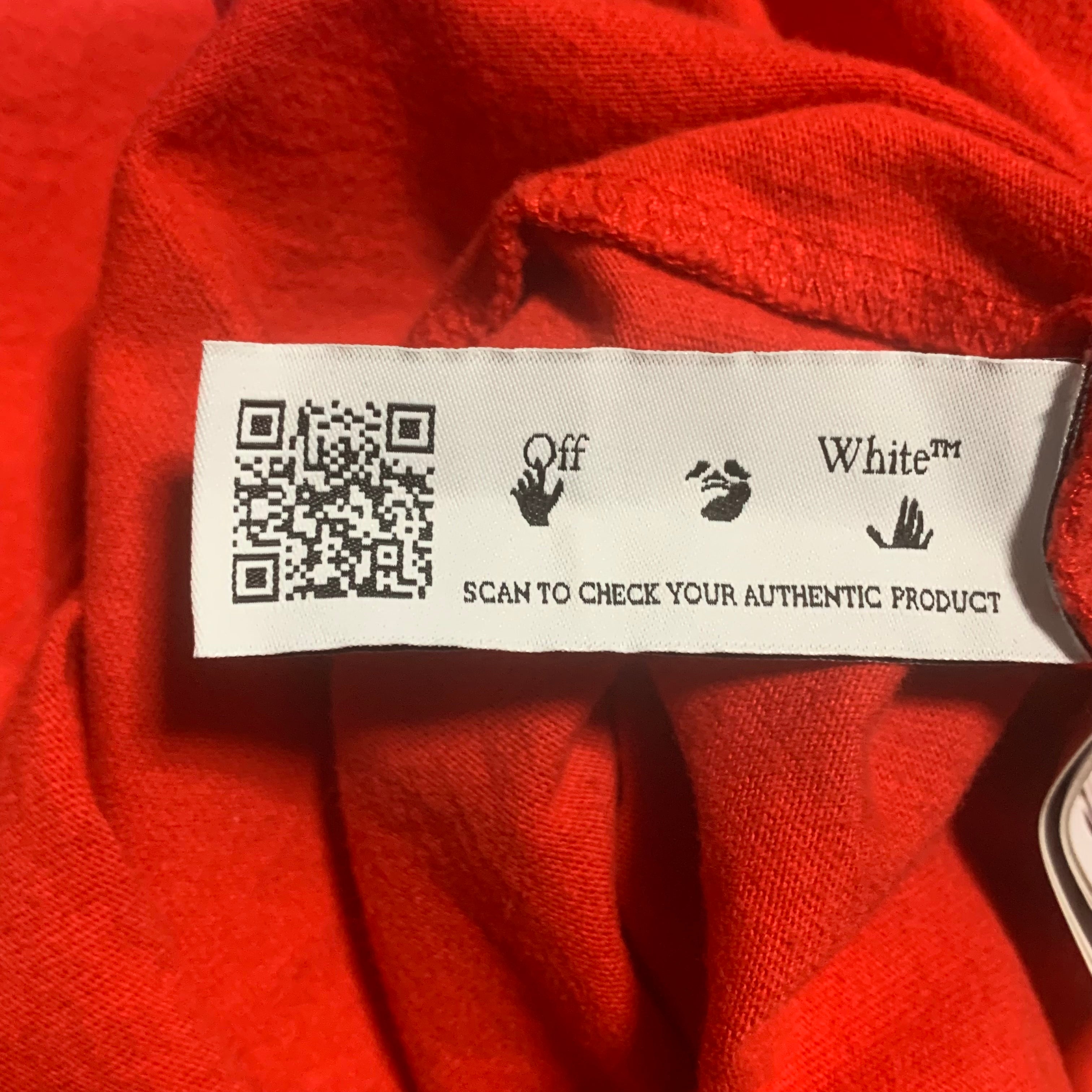 Off White Small Mona Lisa Arrows Red Tee Virgil Abloh