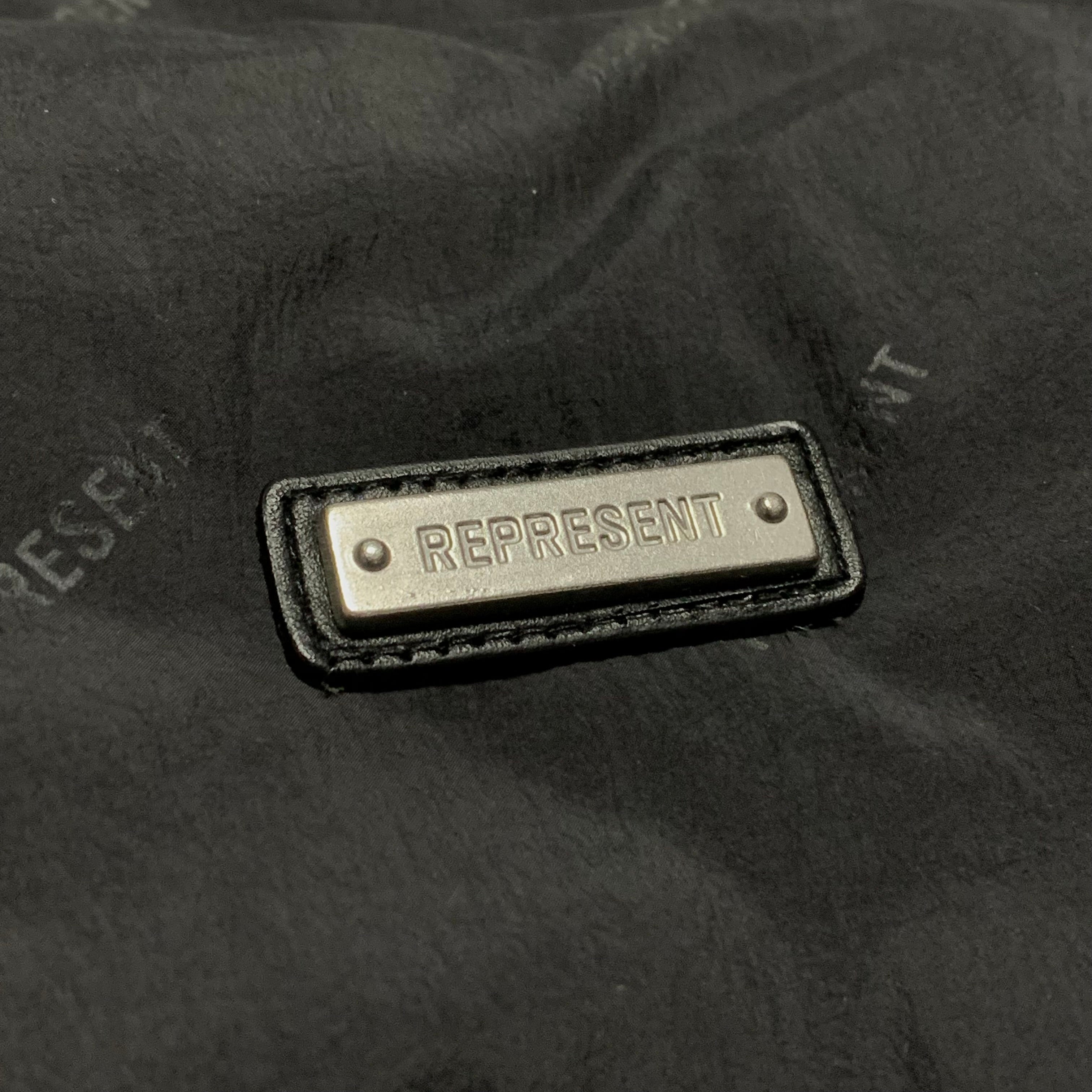 Represent Small Puffer Gilet Vest Black All Over Logo 2022