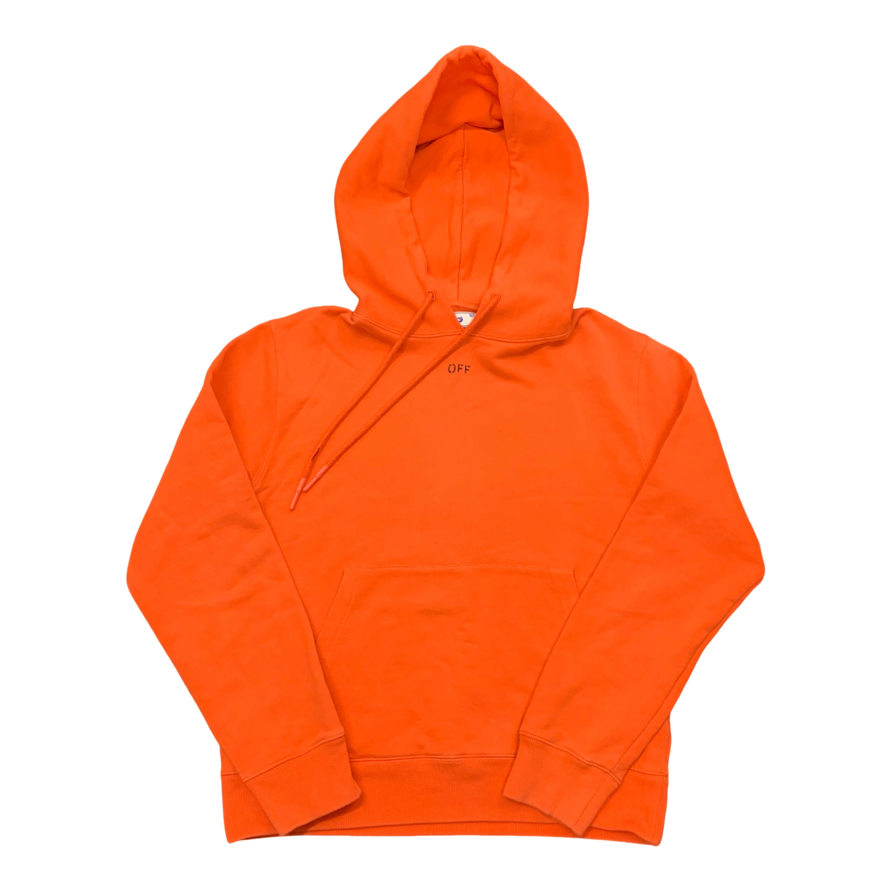 Off White Medium Hoodie Stencil Arrows Orange Hoodie Virgil Abloh