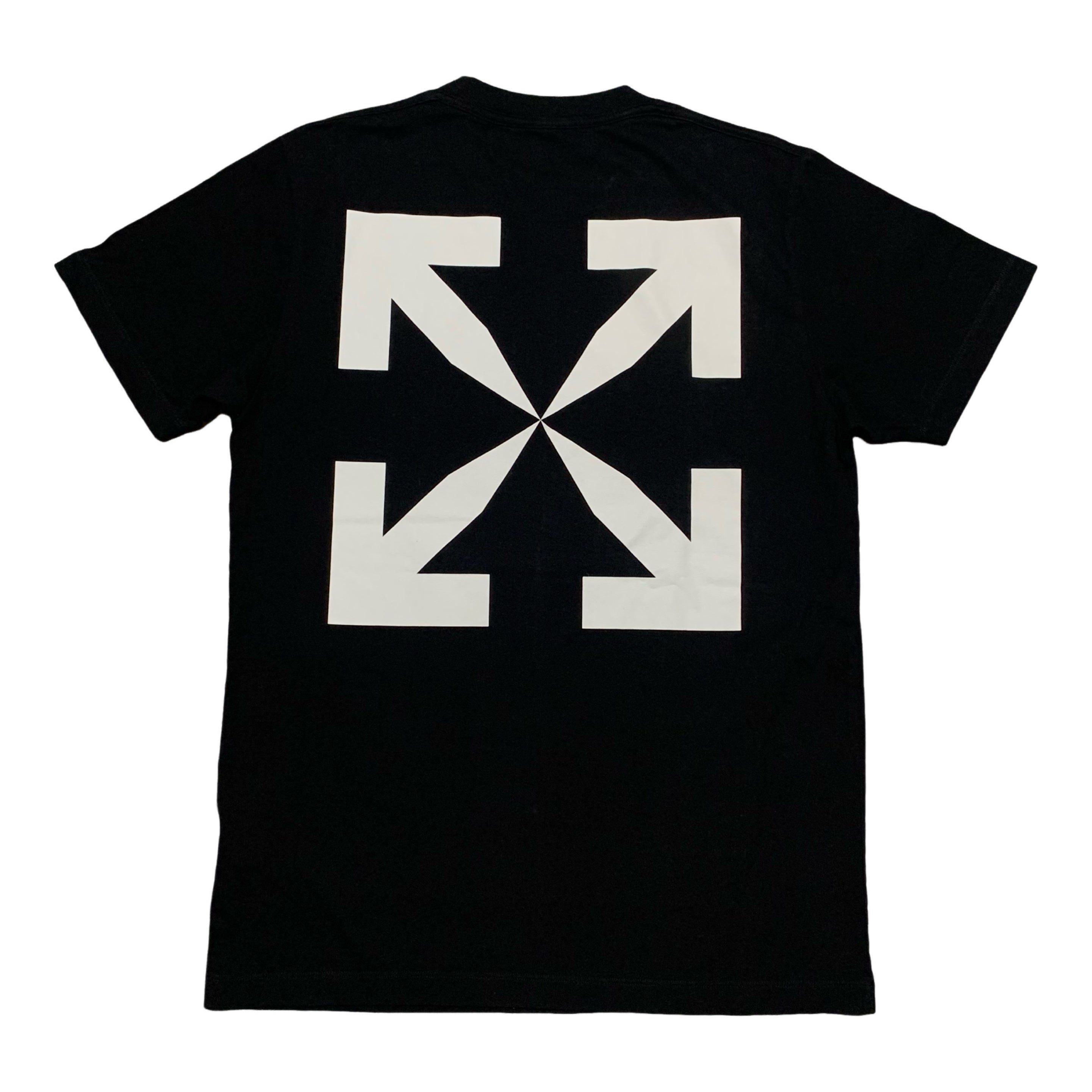 Off White Medium Pascal Arrows Black Tee Virgil Abloh Skeleton