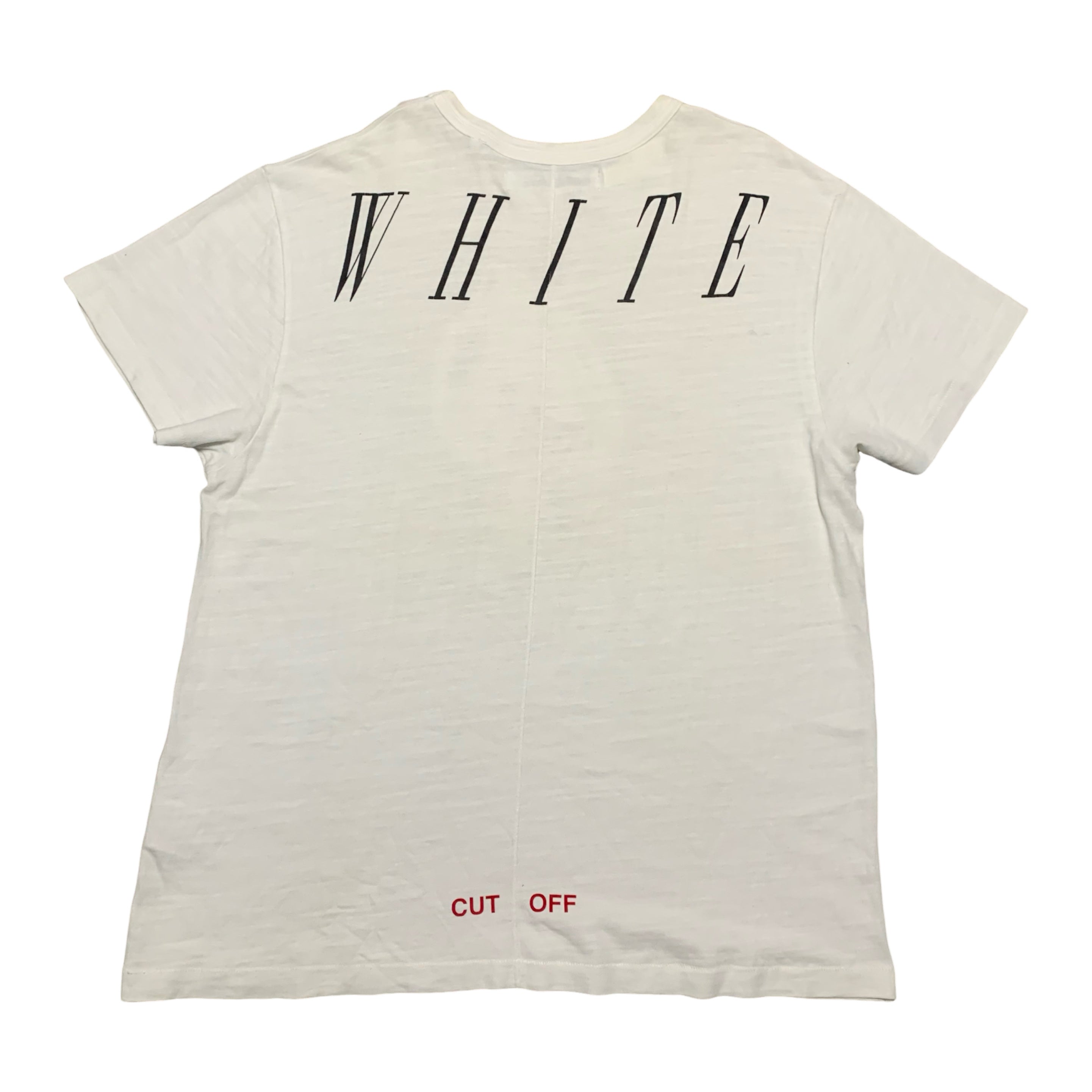 Off White Medium Othello's Wolf White Oversized Tee Virgil Abloh