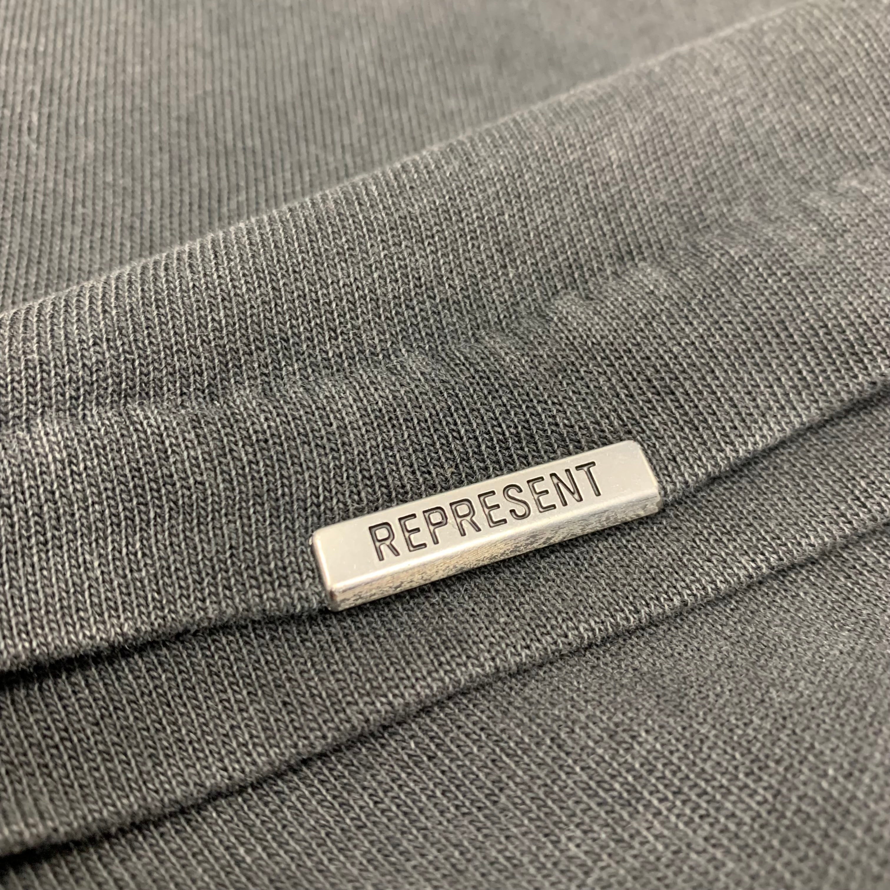 Represent Medium Tee Reborn Horizons Vintage Grey T-Shirt