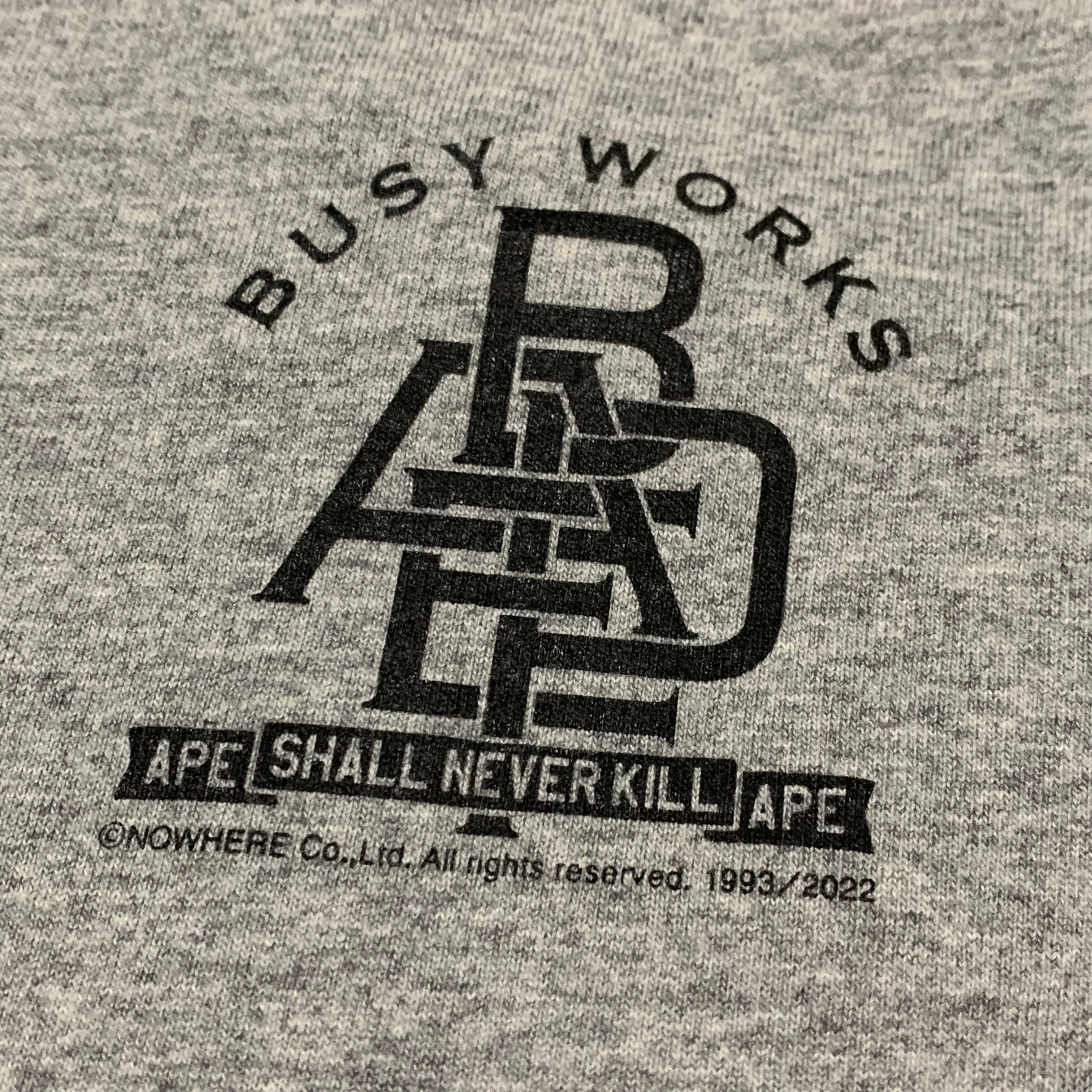 Bape Medium Archive Multi Logo Grey Tee A Bathing Ape 2022