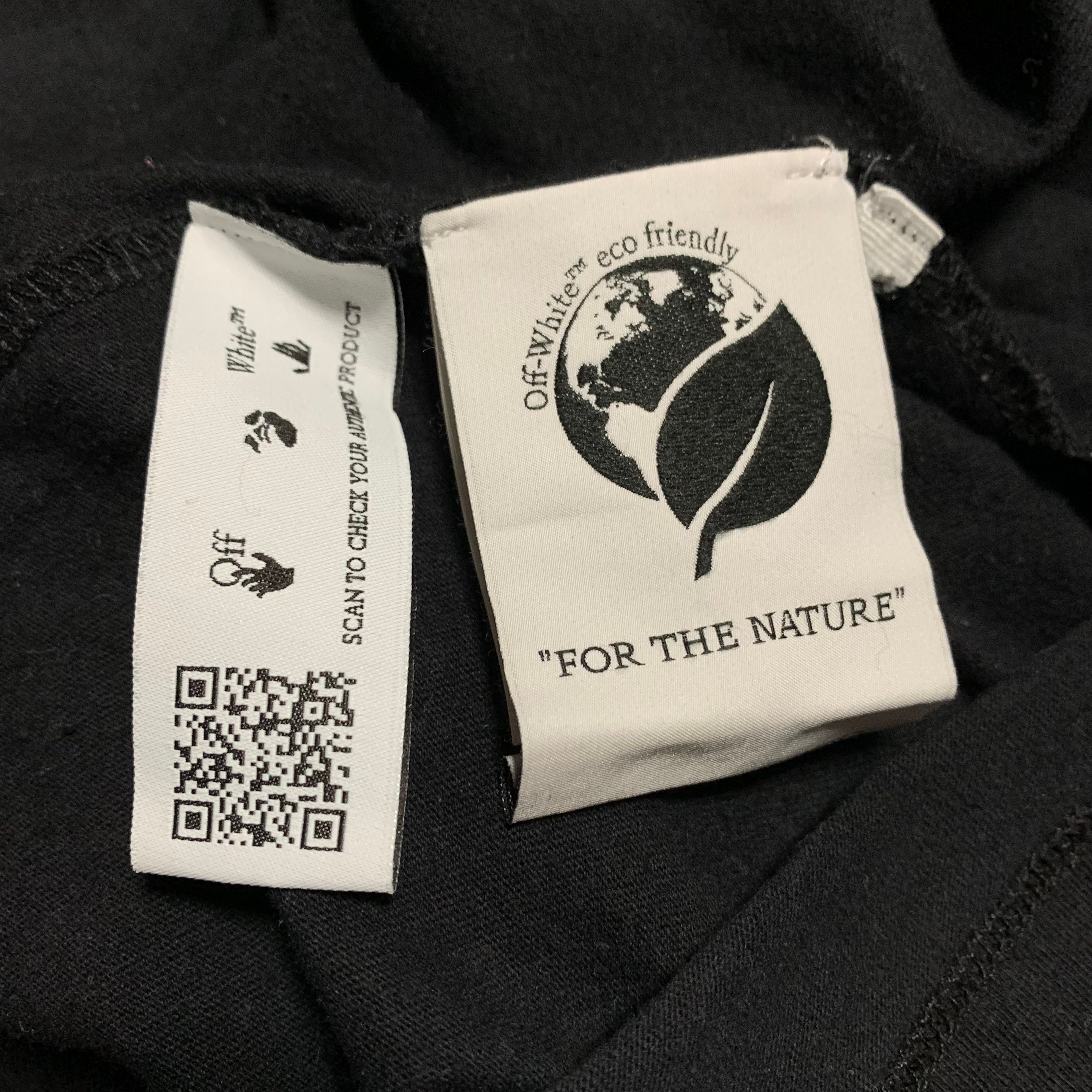 Off White XXL Adam Eve Arrows Black Tee Virgil Abloh