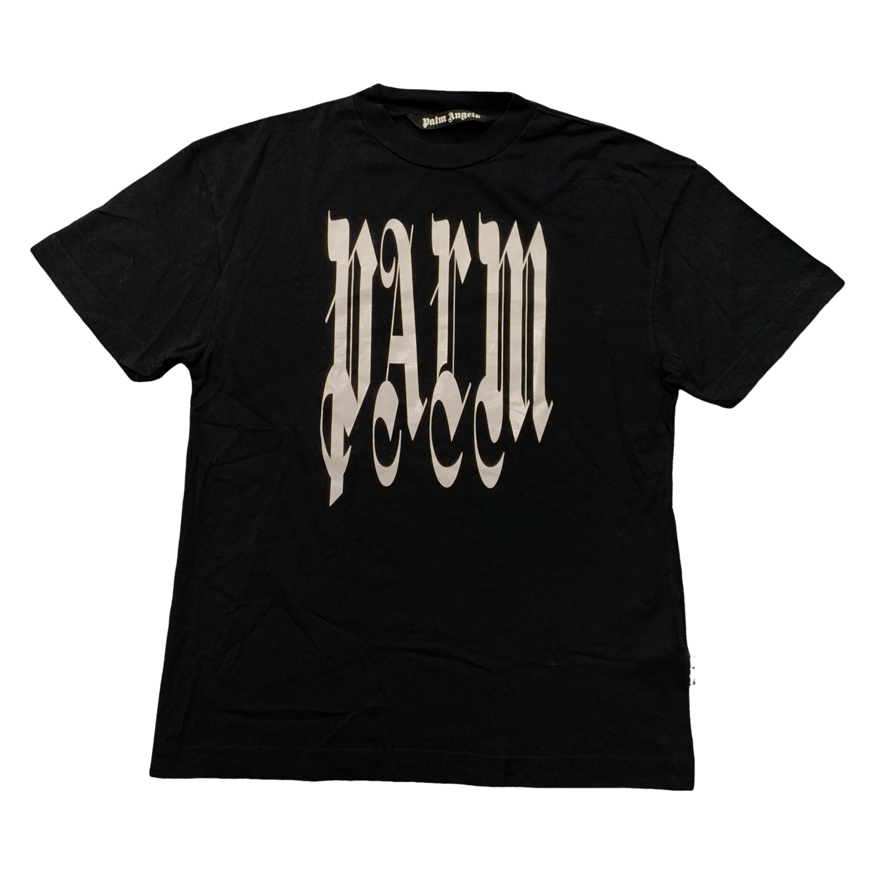 Palm Angels Small Tee Gothic Logo Black T-Shirt