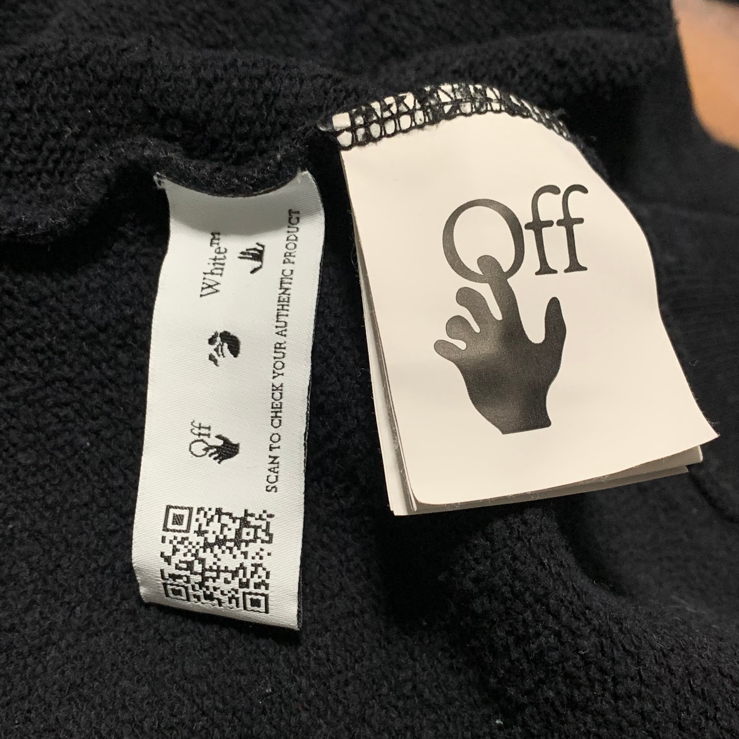 Off White Large Caravaggio Graphic Black Hoodie Virgil Abloh