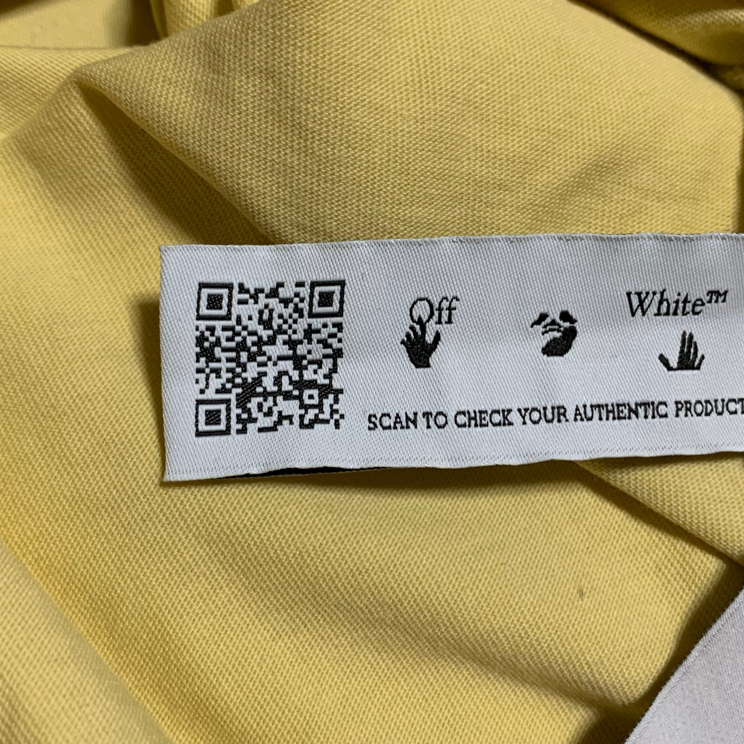 Off White Small Sprayed Off Yellow Tee Virgil Abloh