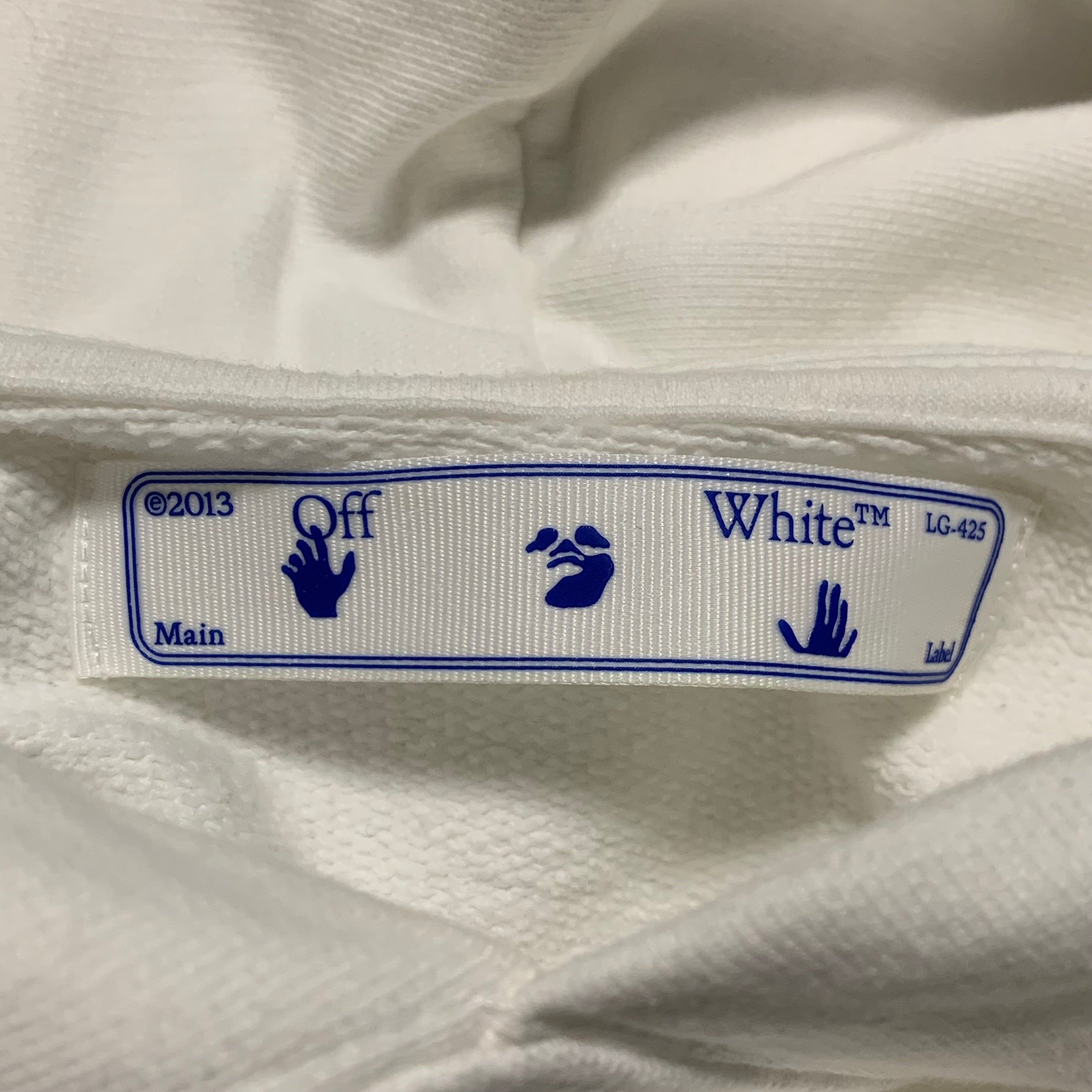 Off White XS Mona Lisa White Hoodie Virgil Abloh