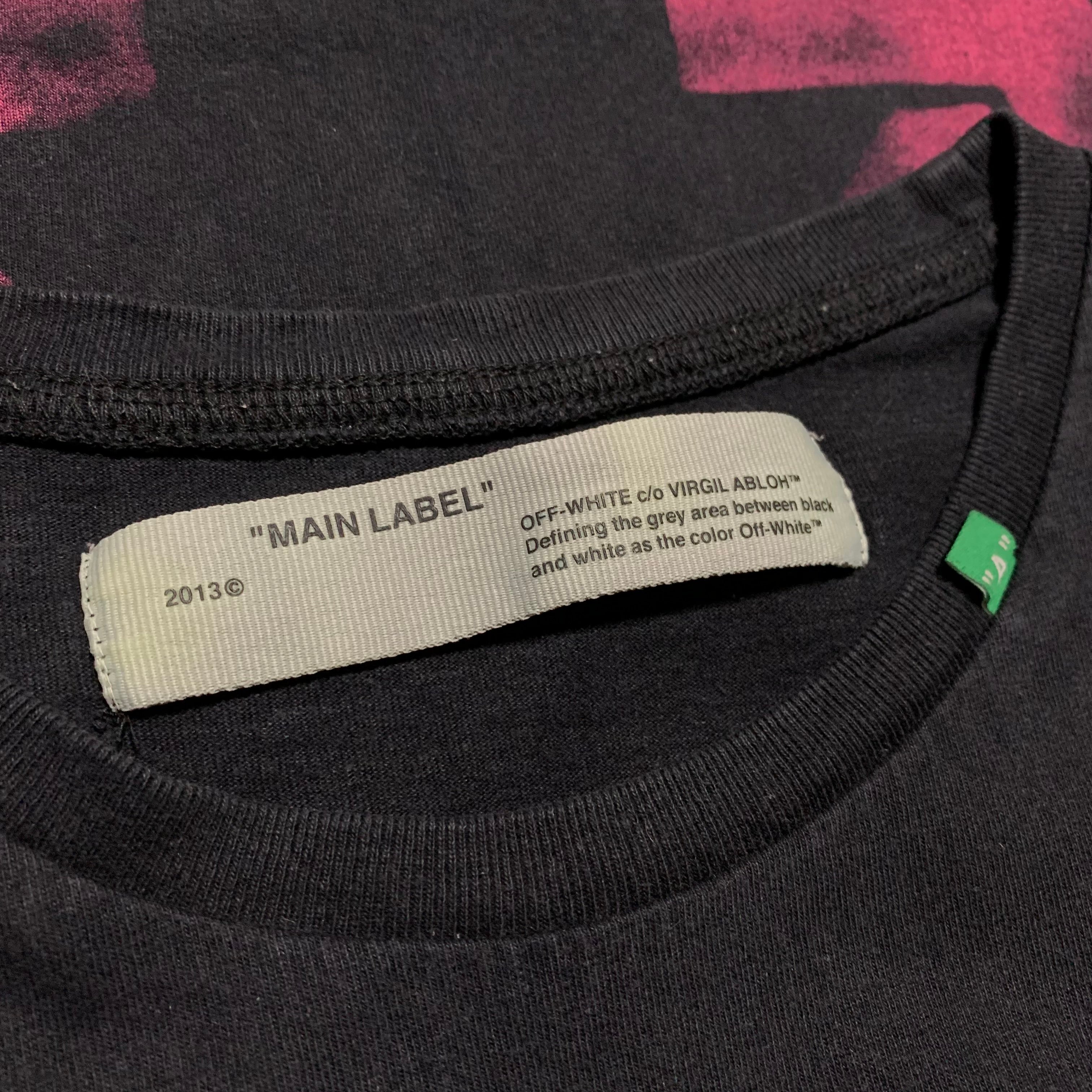 Off White Small Impressionism Arrows Black Tee Virgil Abloh