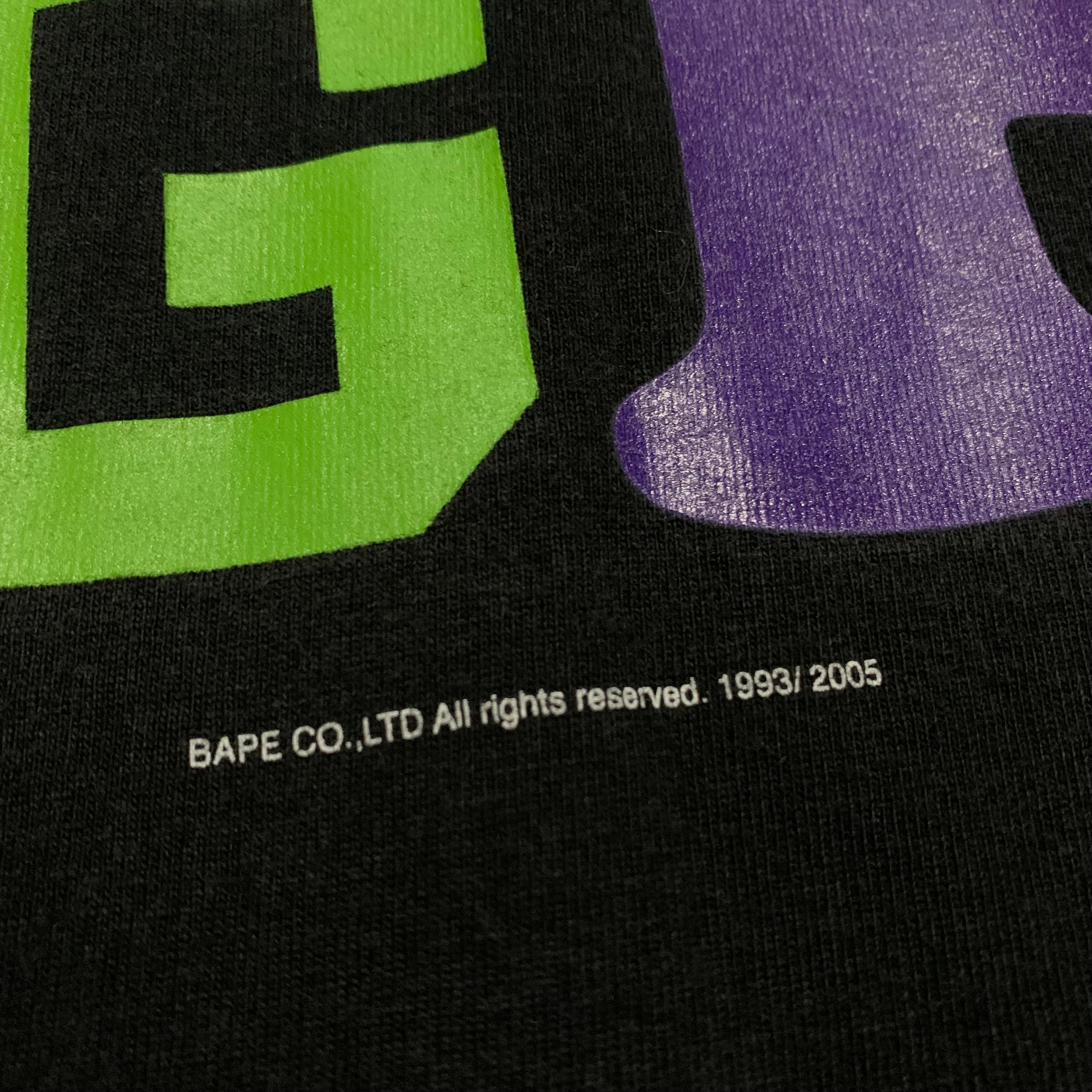 Bape Small Multi Graphic Black Tee A Bathing Ape 2005