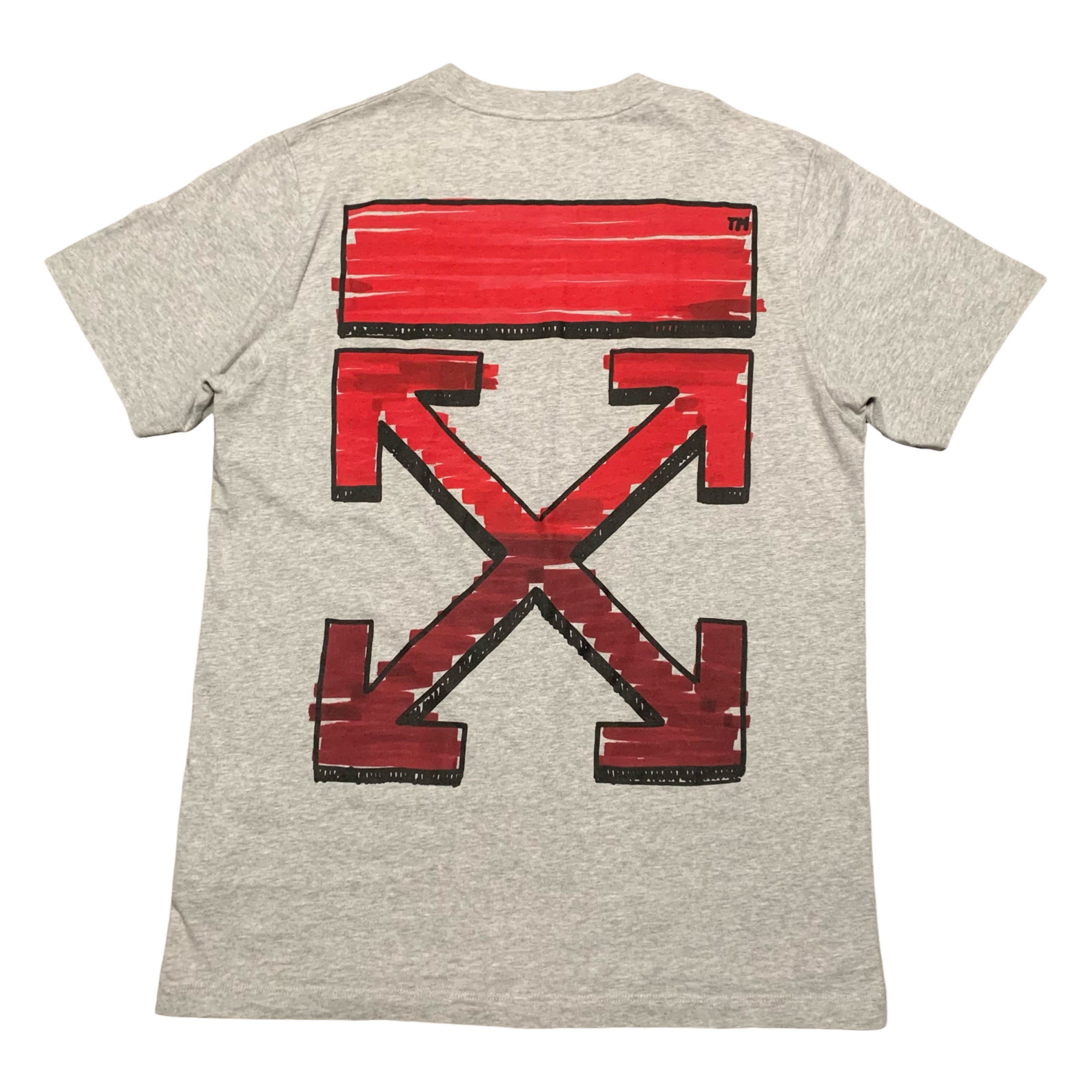 Off White Large Marker Arrows Grey Tee Virgil Abloh