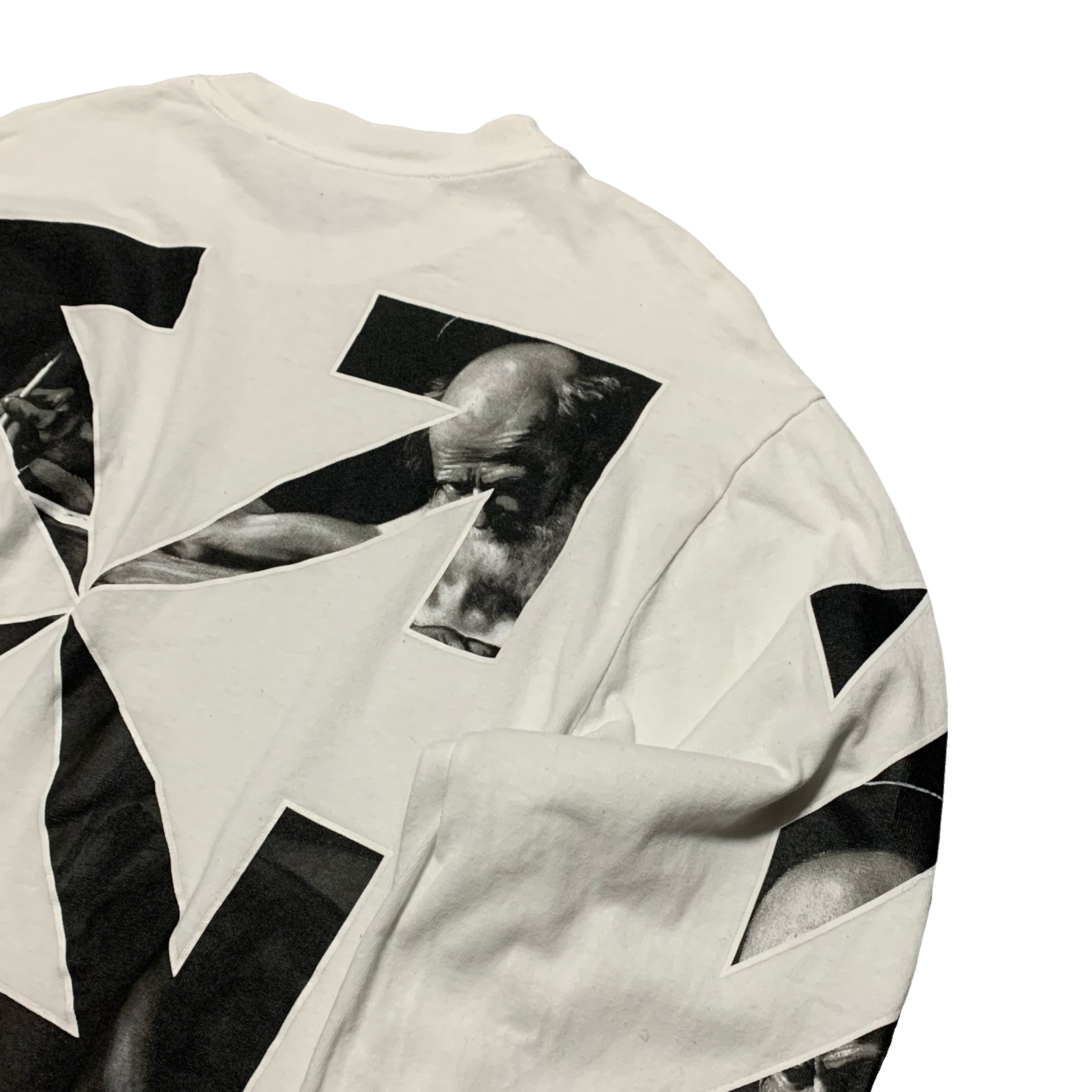 Off White Medium Caravaggio Arrows White Tee Long Sleeve Virgil Abloh
