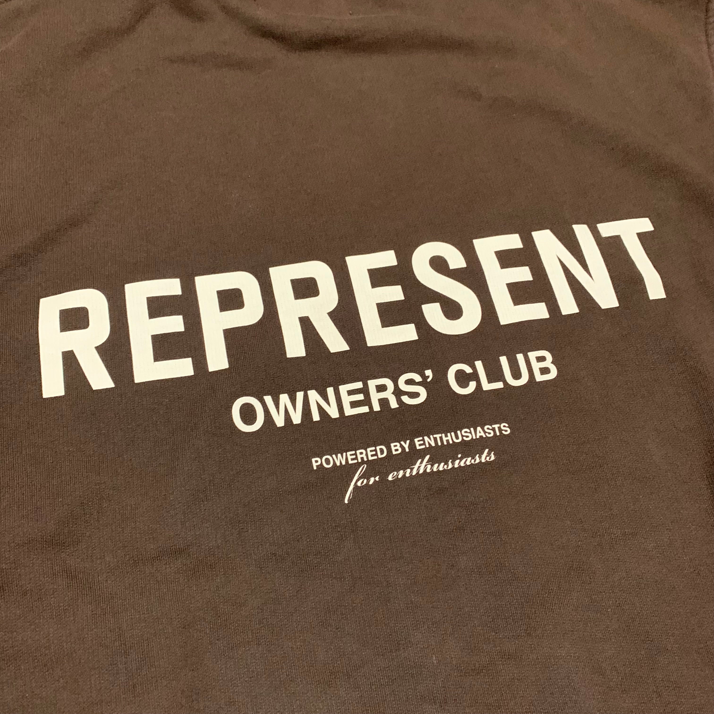 Represent Small Owners Club Brown Sweater Sweatshirt Crewneck