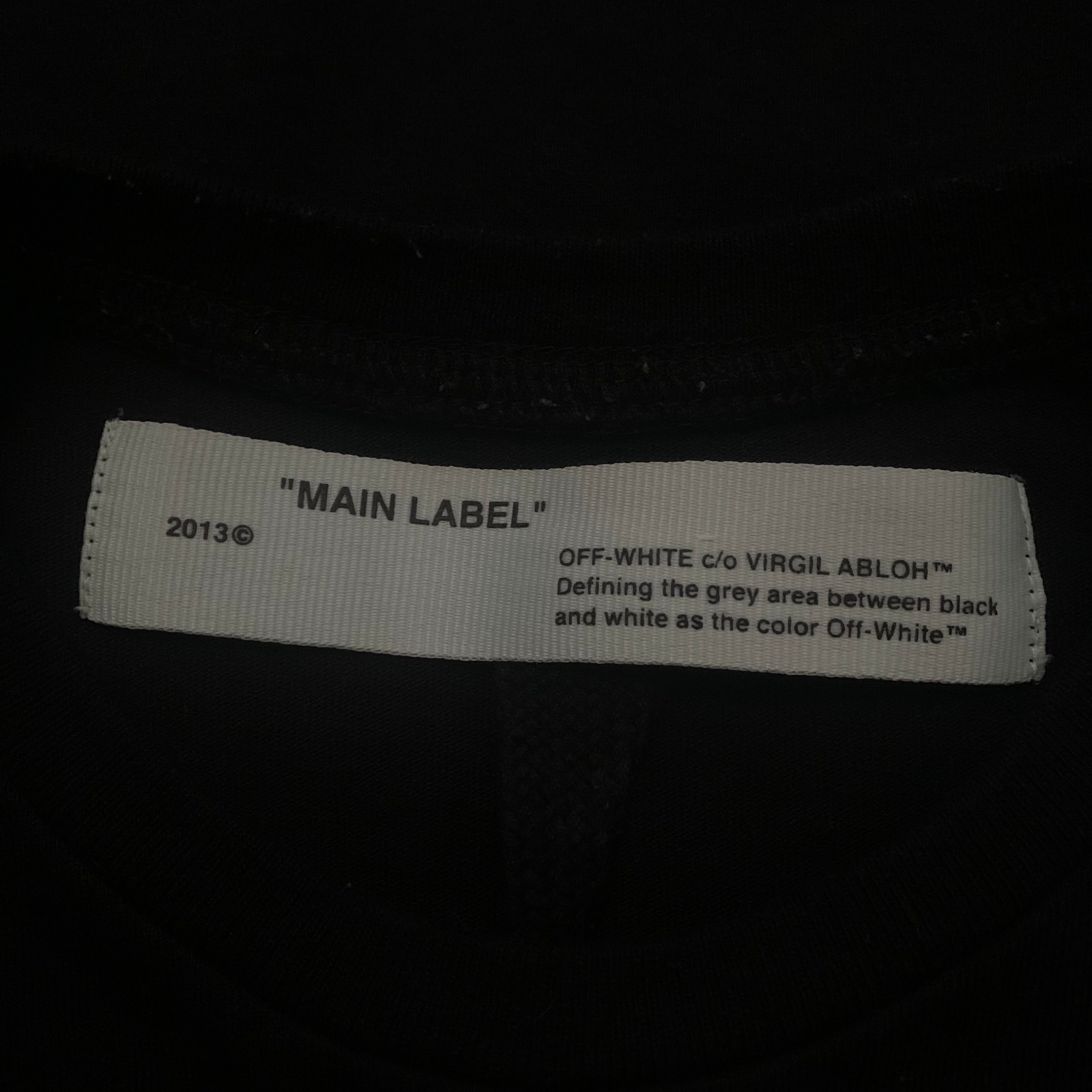 Off White XS Summer 1863 Impressionism Black Long Sleeve Tee (OMAA027R19185009)