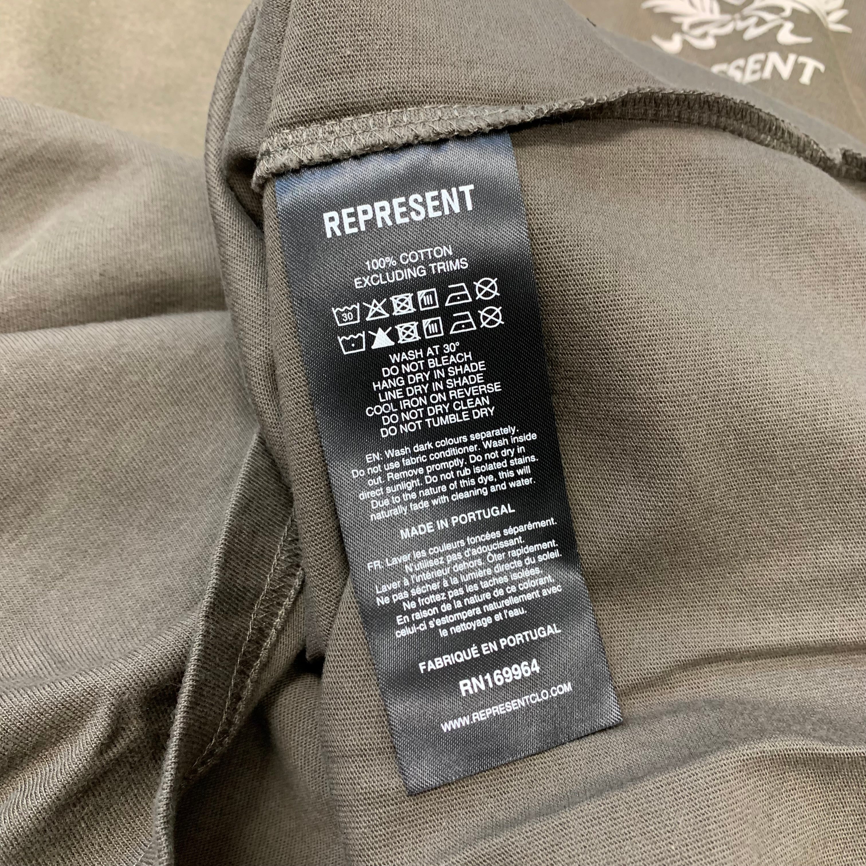 Represent Small Tee Crest Dark Taupe T-Shirt