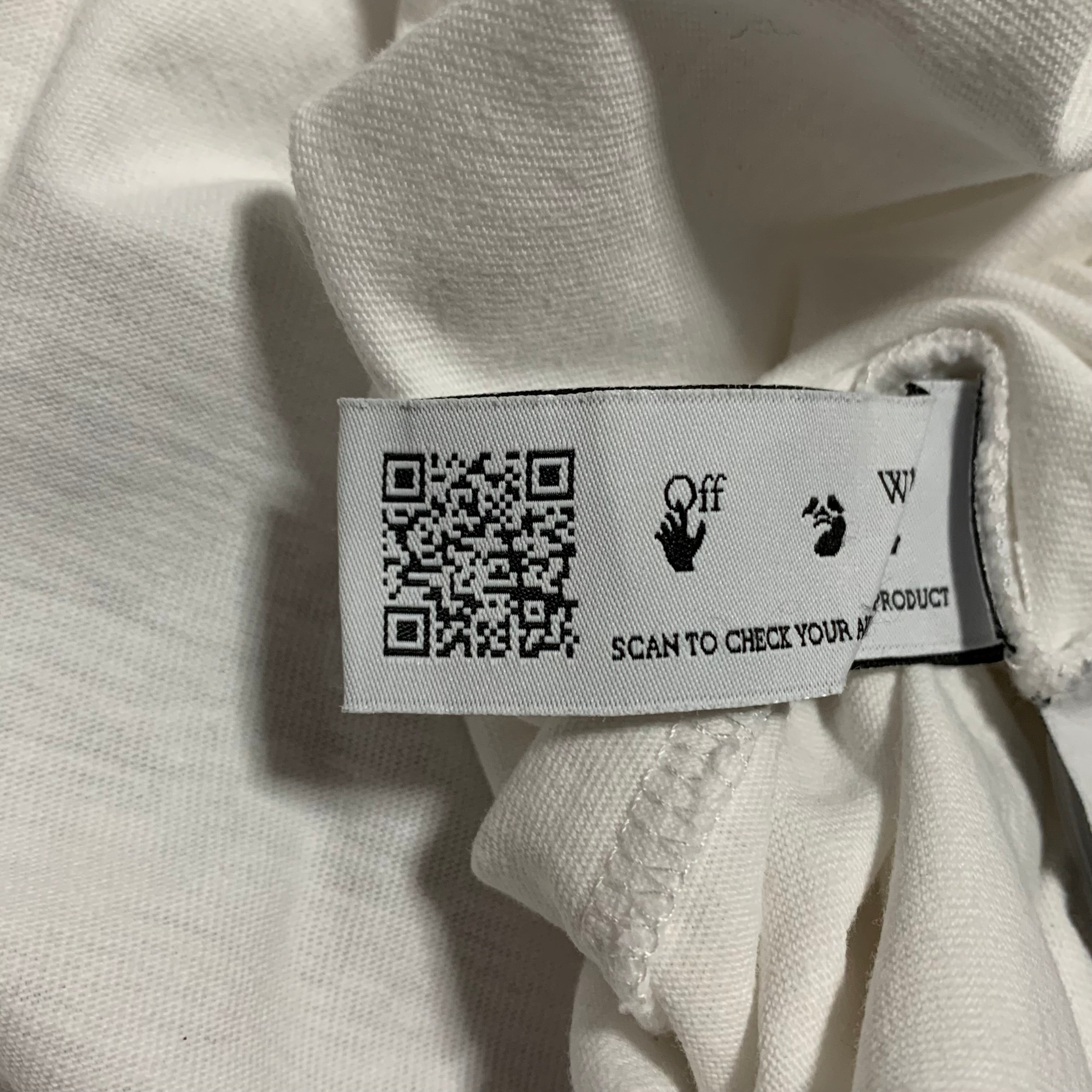 Off White XL Starred Arrows White Tee Virgil Abloh