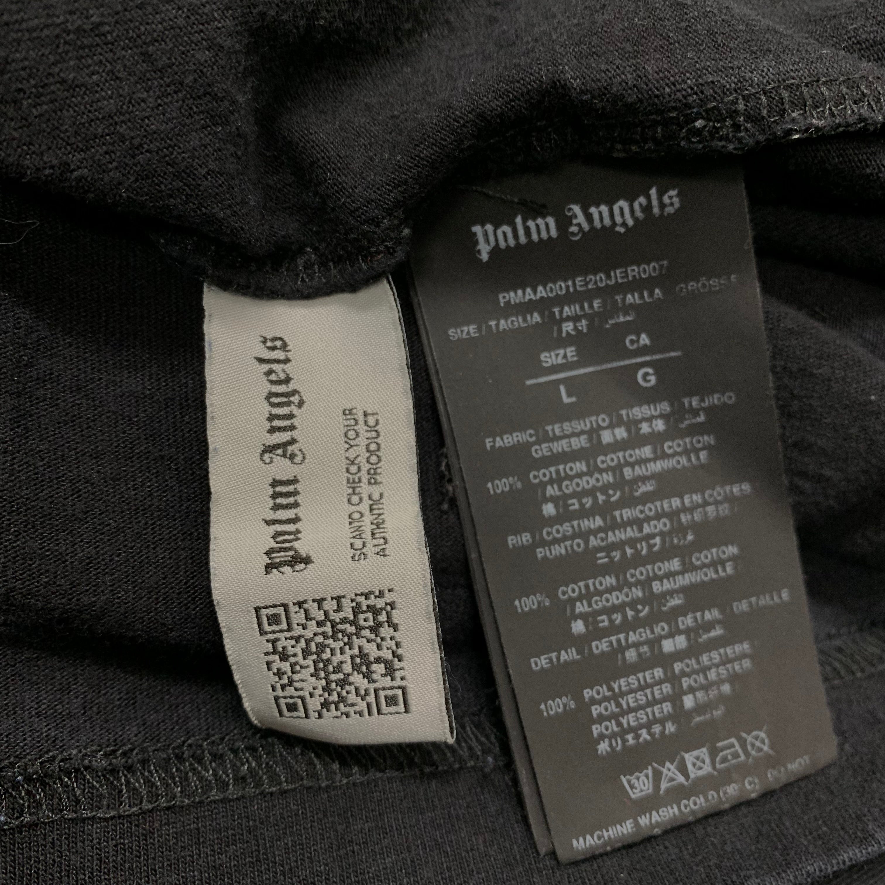 Palm Angels Large Tee Gothic Black T-Shirt