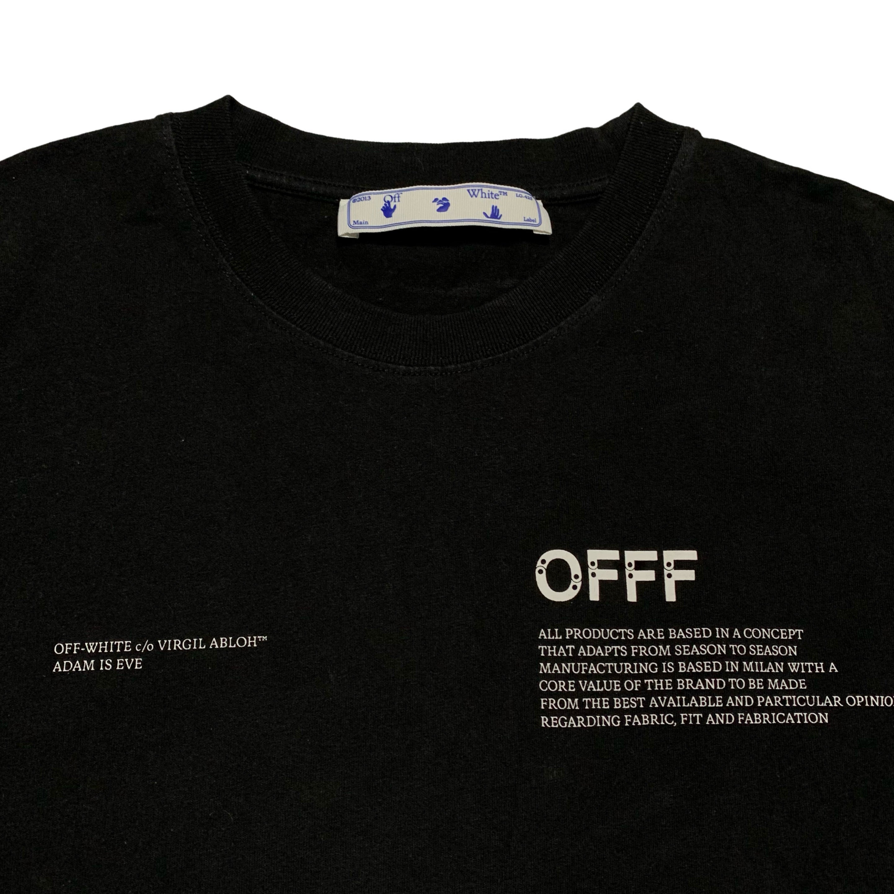 Off White Large Take Care Arrows Black Tee Virgil Abloh Earth