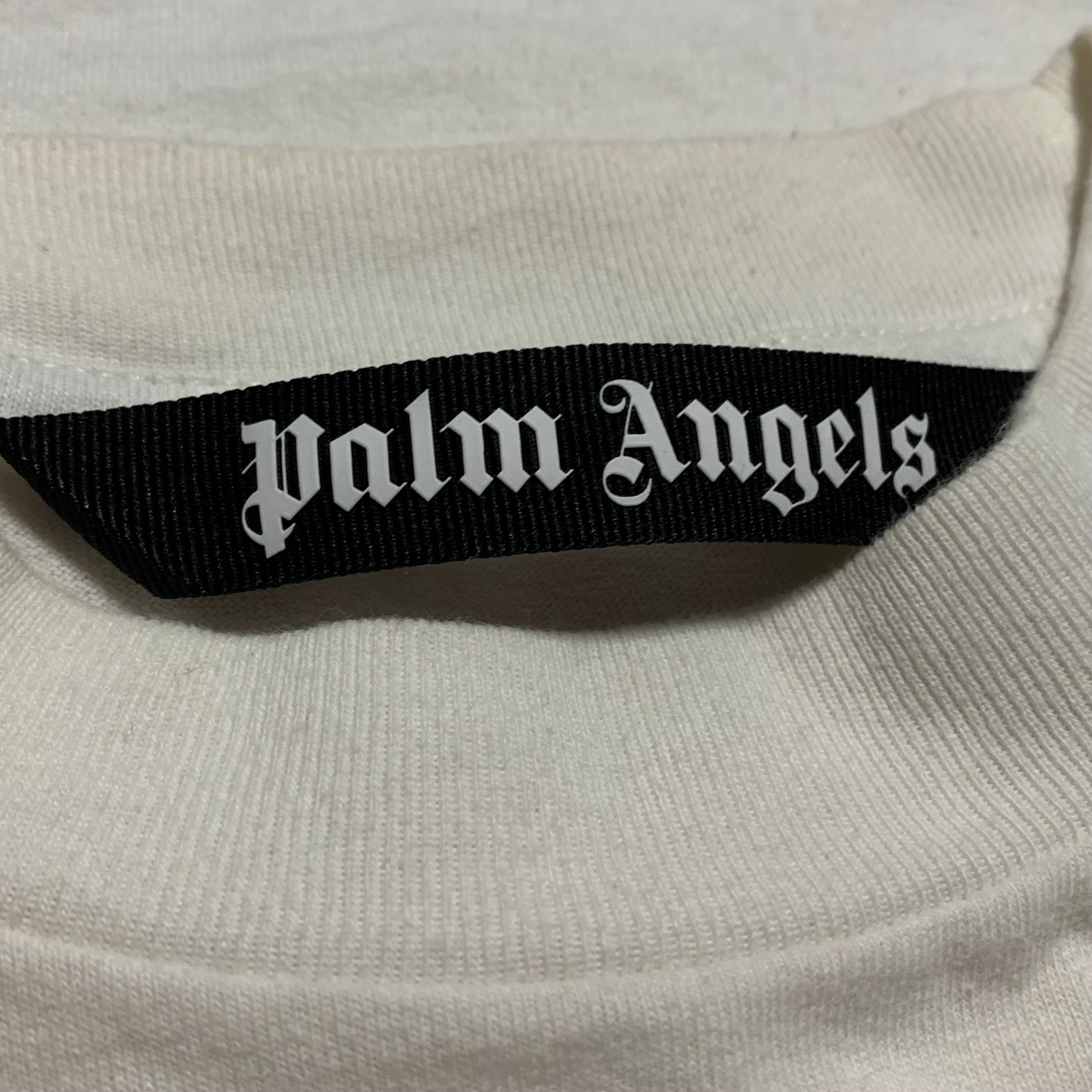 Palm Angels XS Burning Head White Tee 2021