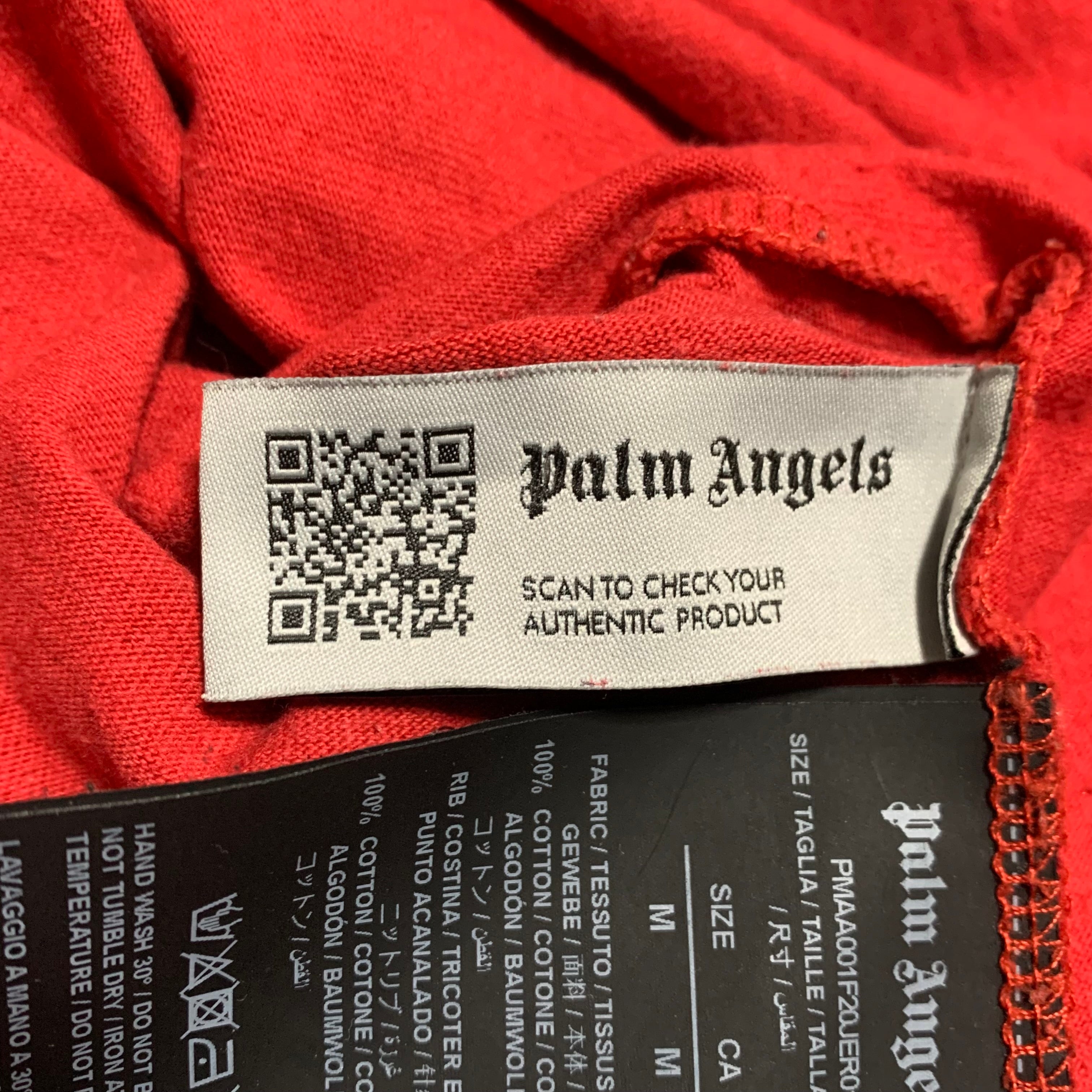 Palm Angels Medium Las Vegas Sprayed Red Tee