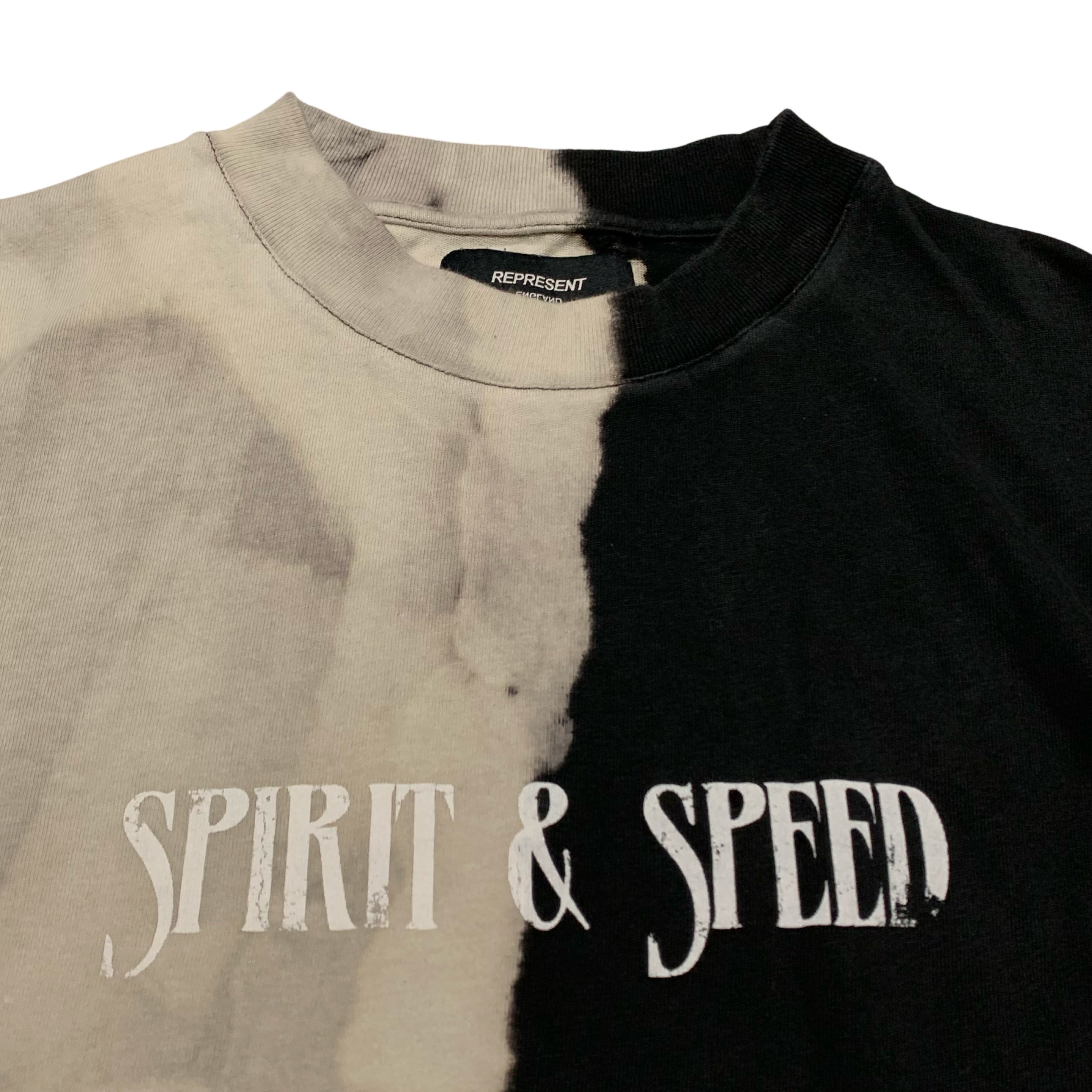 Represent Large Spirit Speed Black & White Tee