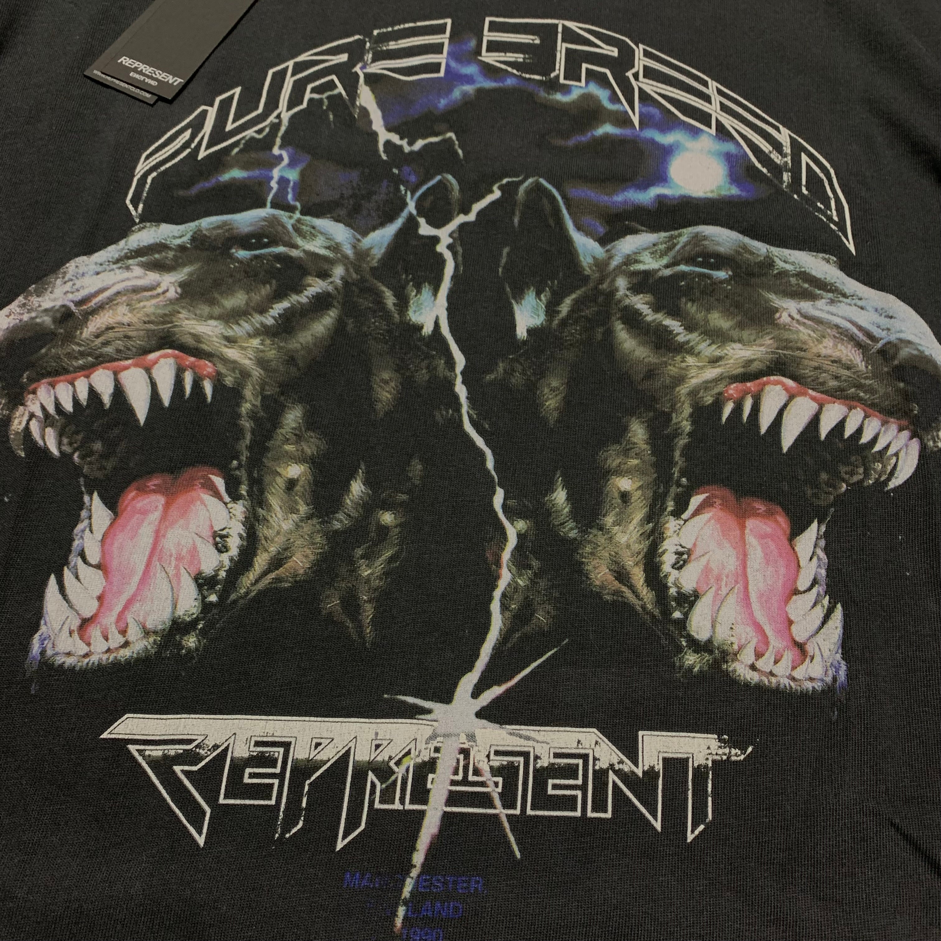 Represent Medium Pure Breed Vintage Black Tee