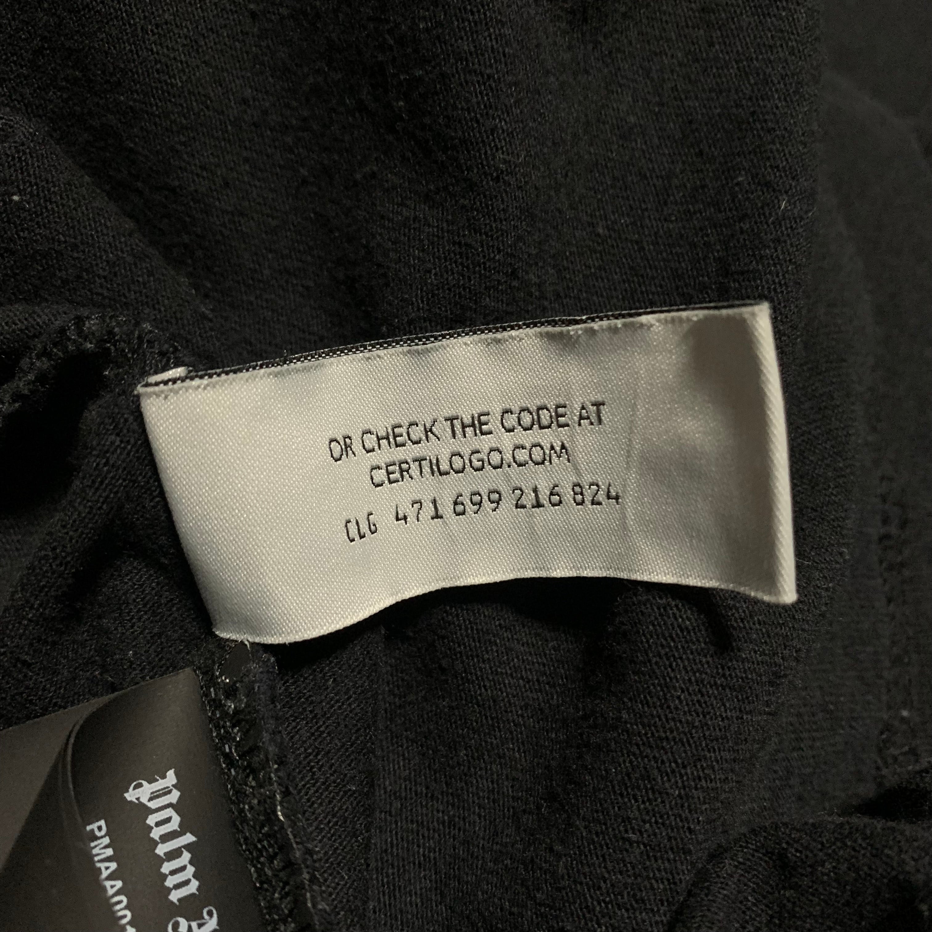 Palm Angels Large Dubai Sprayed Heart Black Tee