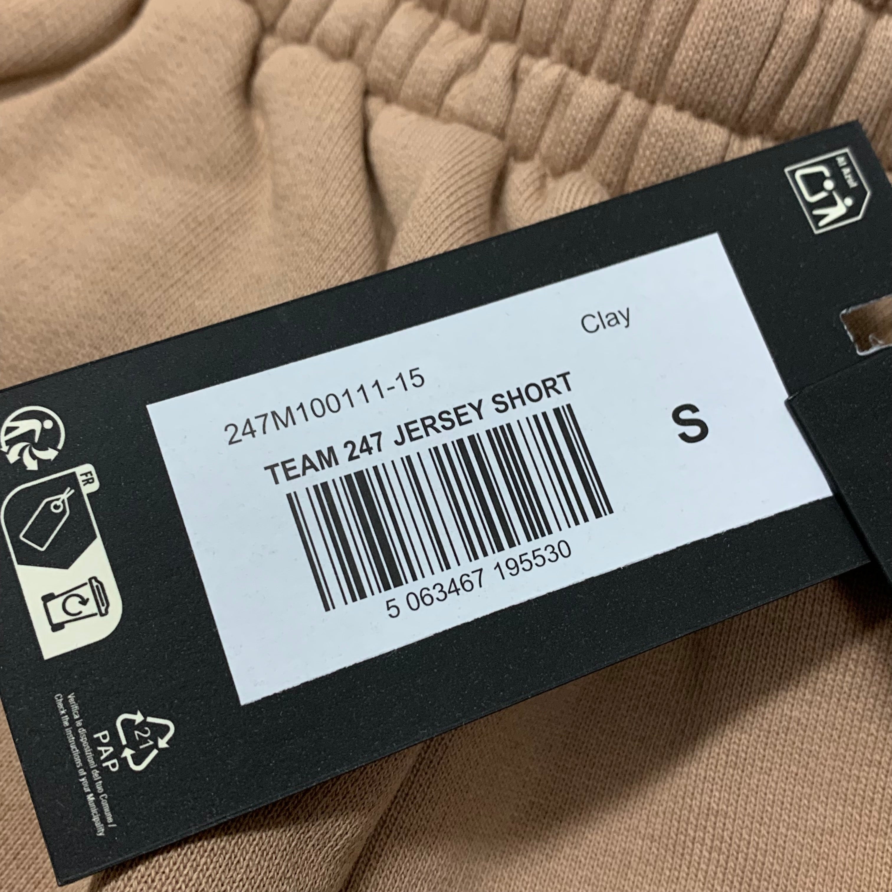 Represent Small Shorts Team 247 Clay Sweatpants Jogger Shorts