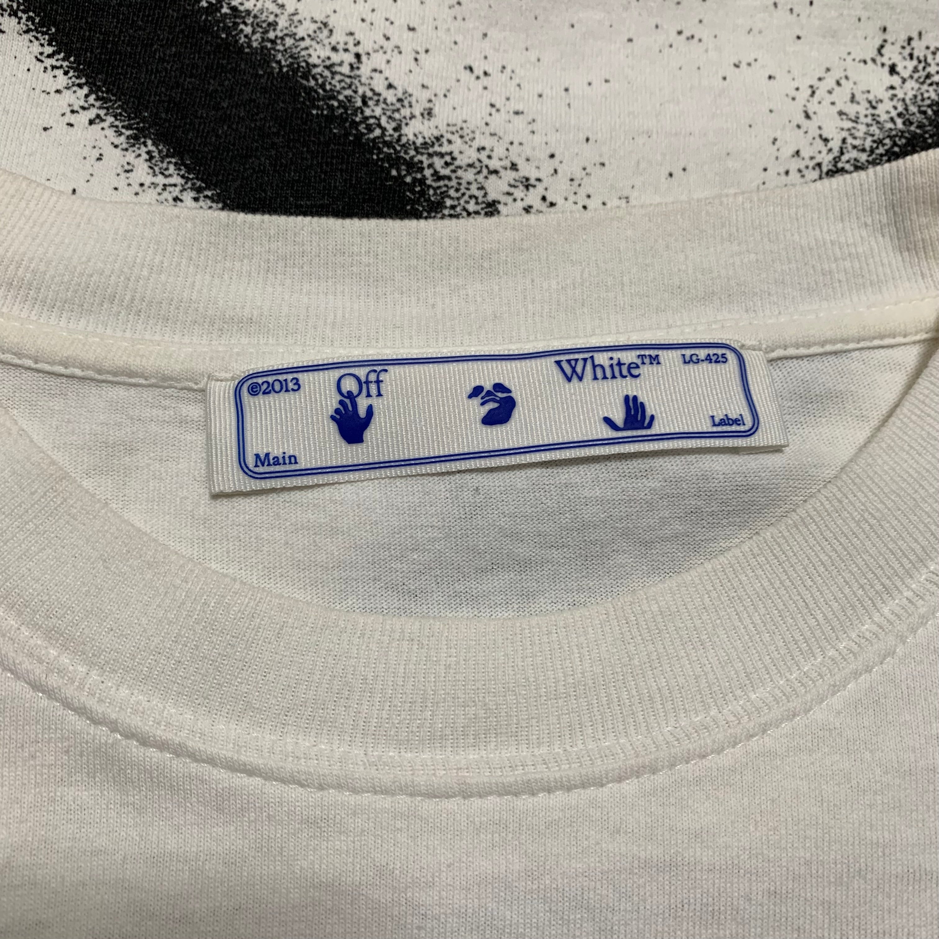 Off White Medium Graffiti Arrows White Tee Virgil Abloh