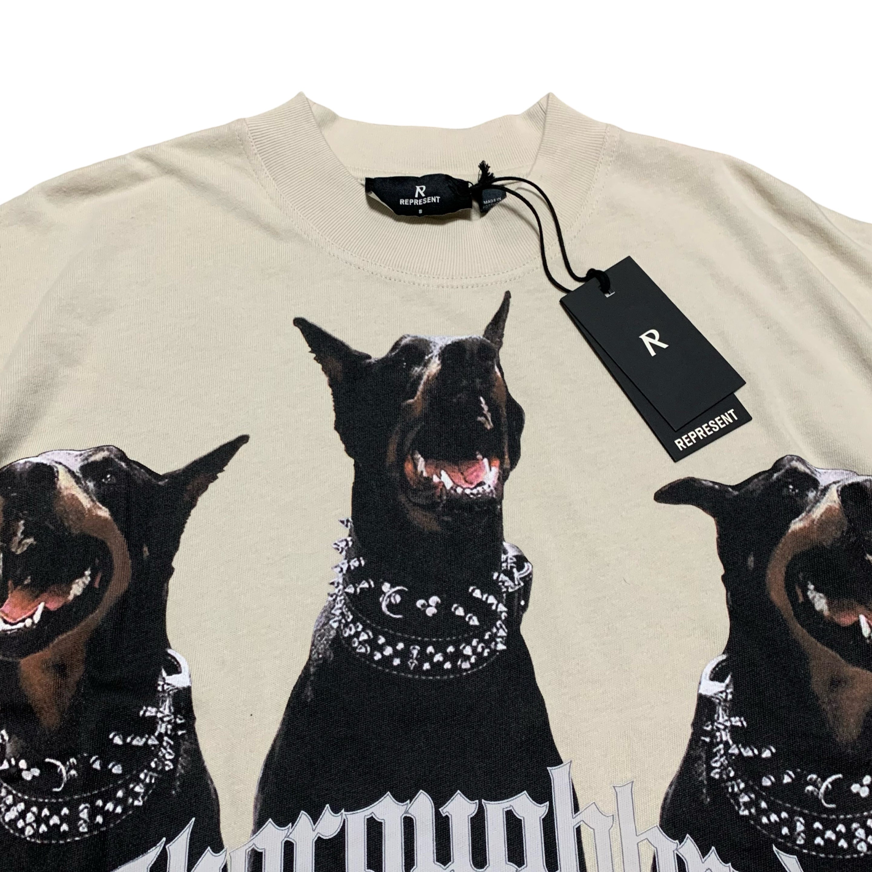 Represent Small Tee Thoroughbred Dog Vintage White T-Shirt