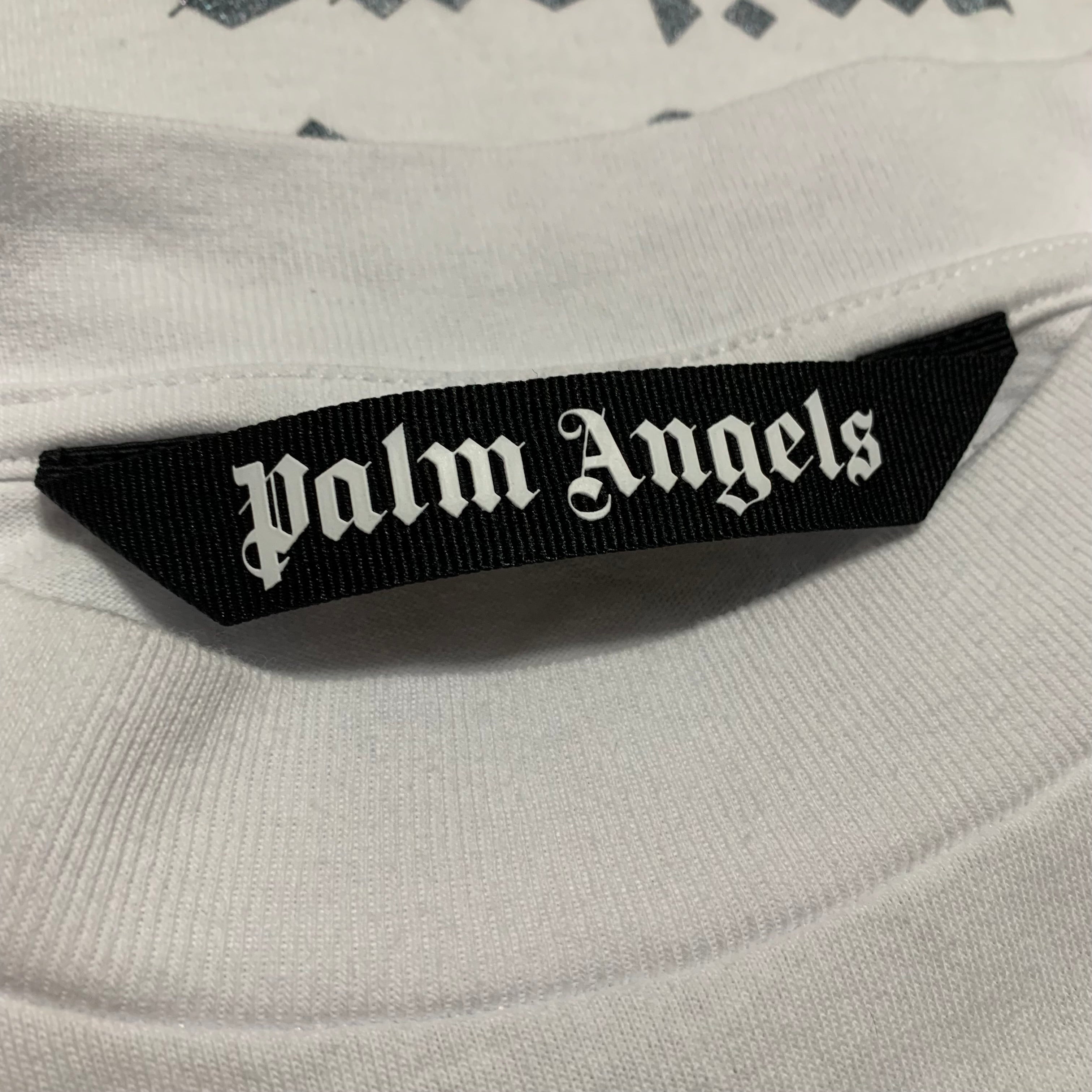 Palm Angels Medium Milano Snake Graphic White Tee