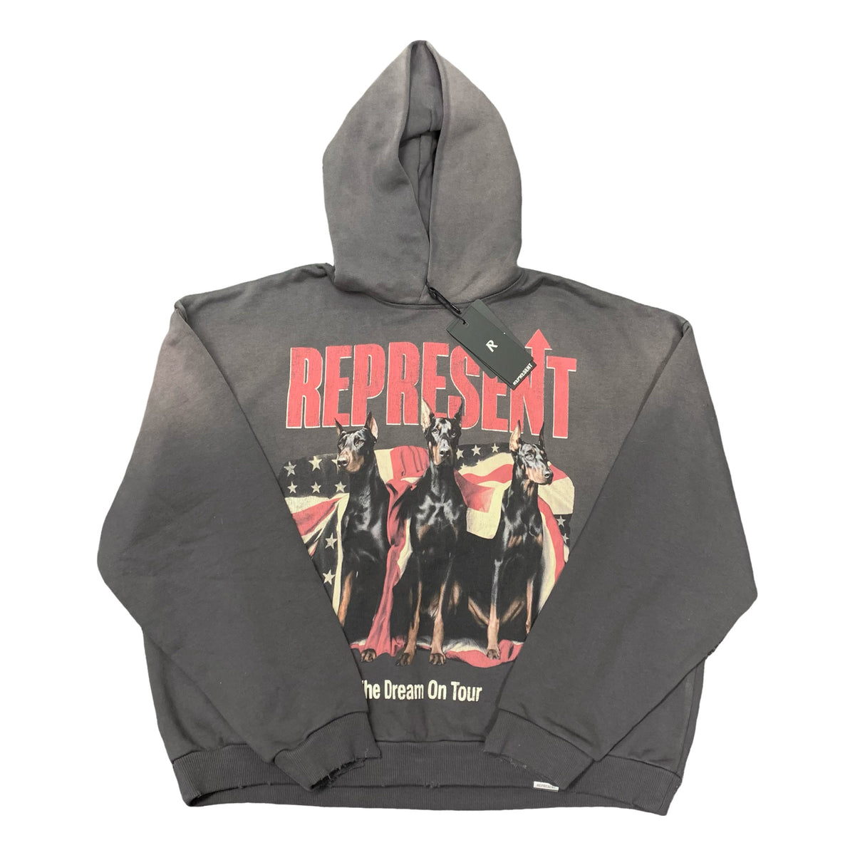 Represent Small Hoodie Dream On Tour Sun Fade Grey Hoodie