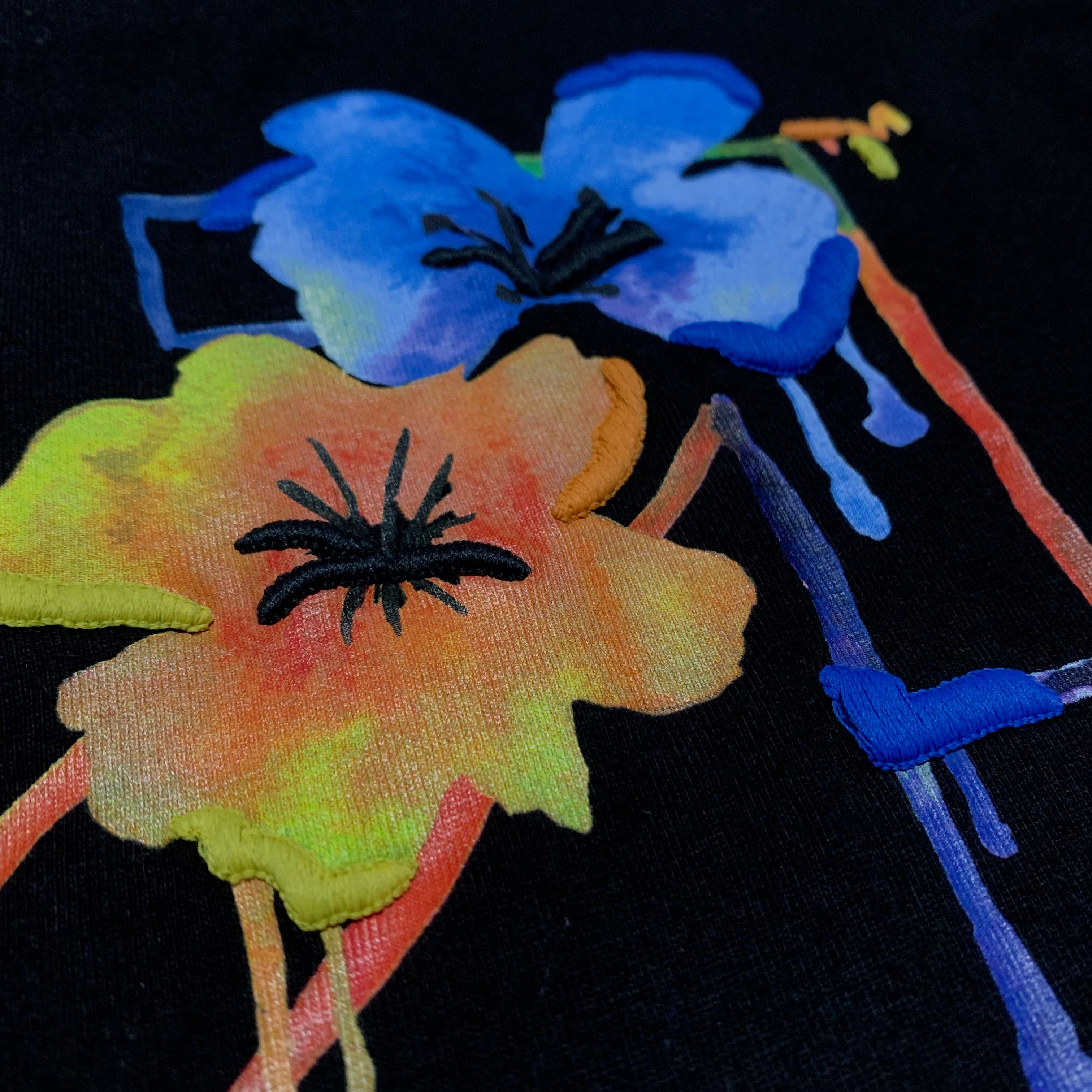 Off White Medium Flower Arrows Black Tee Virgil Abloh