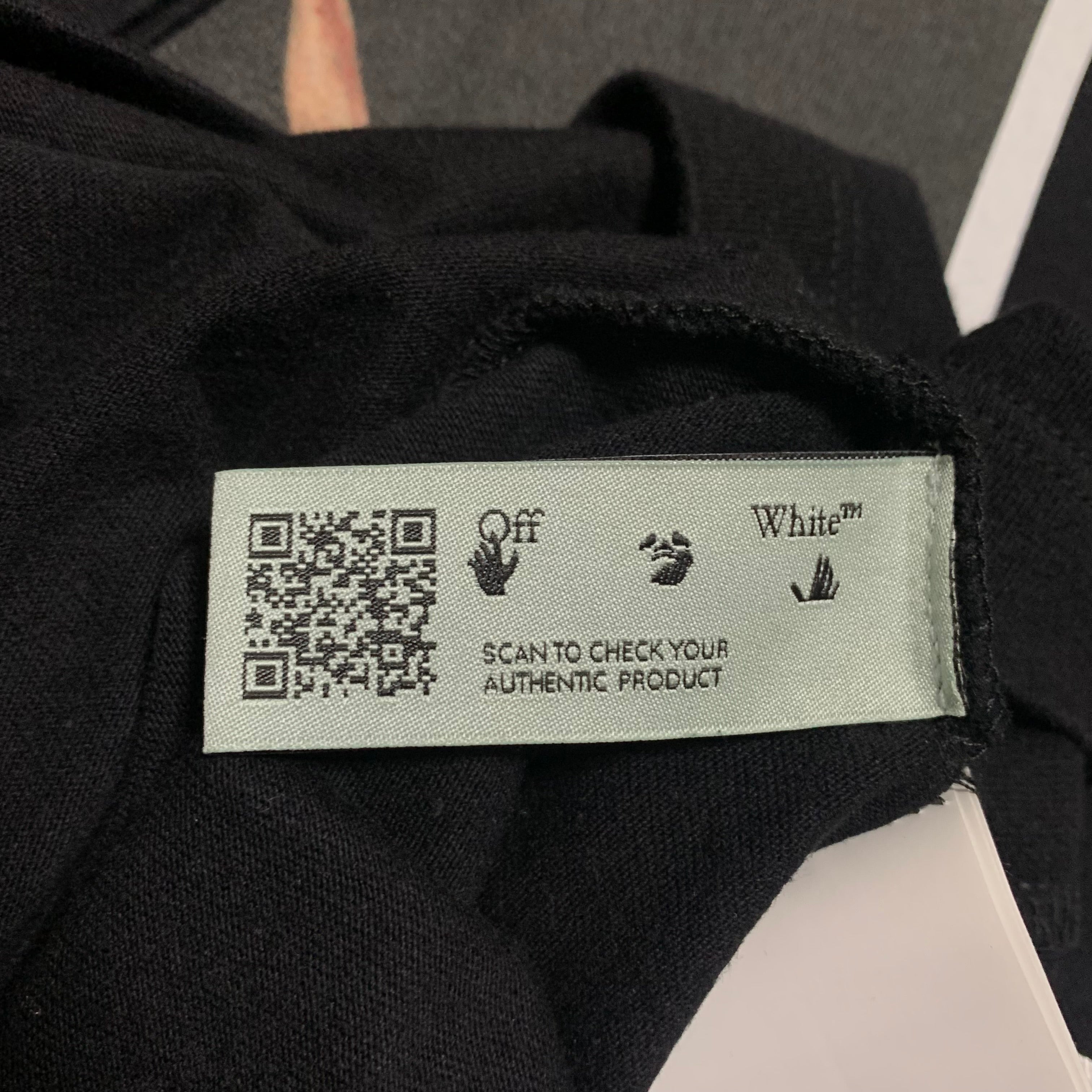 Off White Medium Pascal Arrows Black Tee Virgil Abloh Skeleton