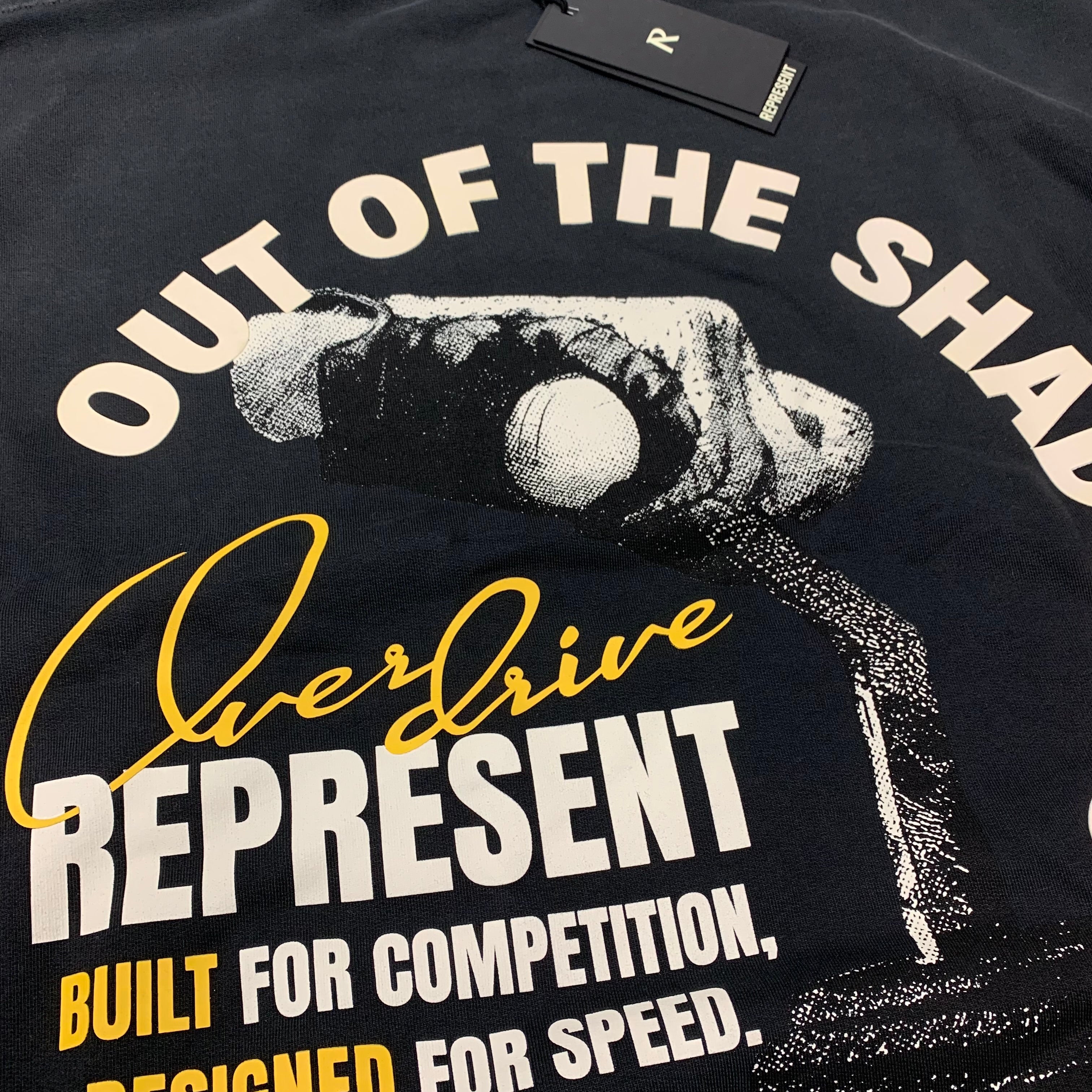 Represent Small Out The Shadows Stained Black Sweatshirt Crewneck