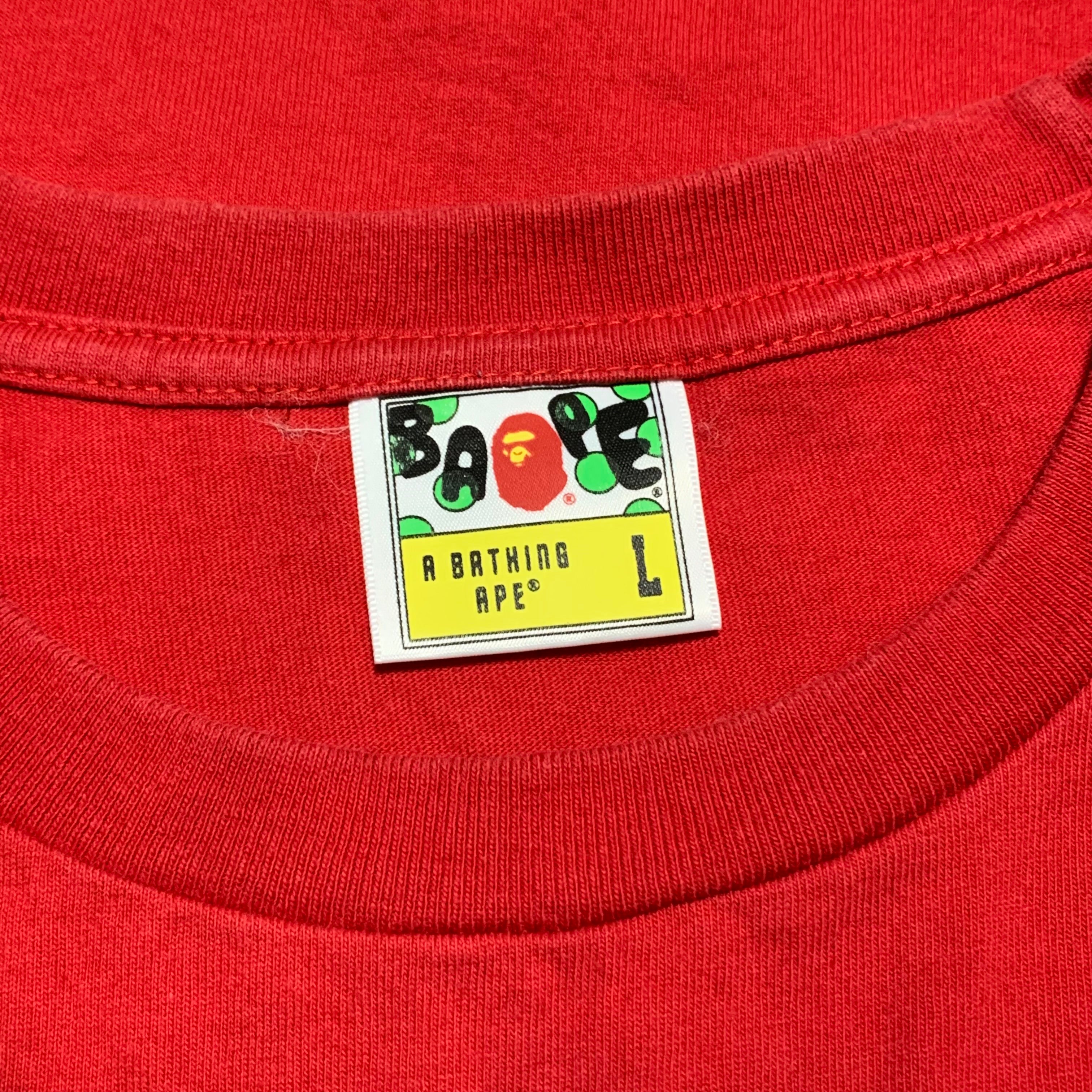 Bape Large Year Of The Dog Red Tee A Bathing Ape