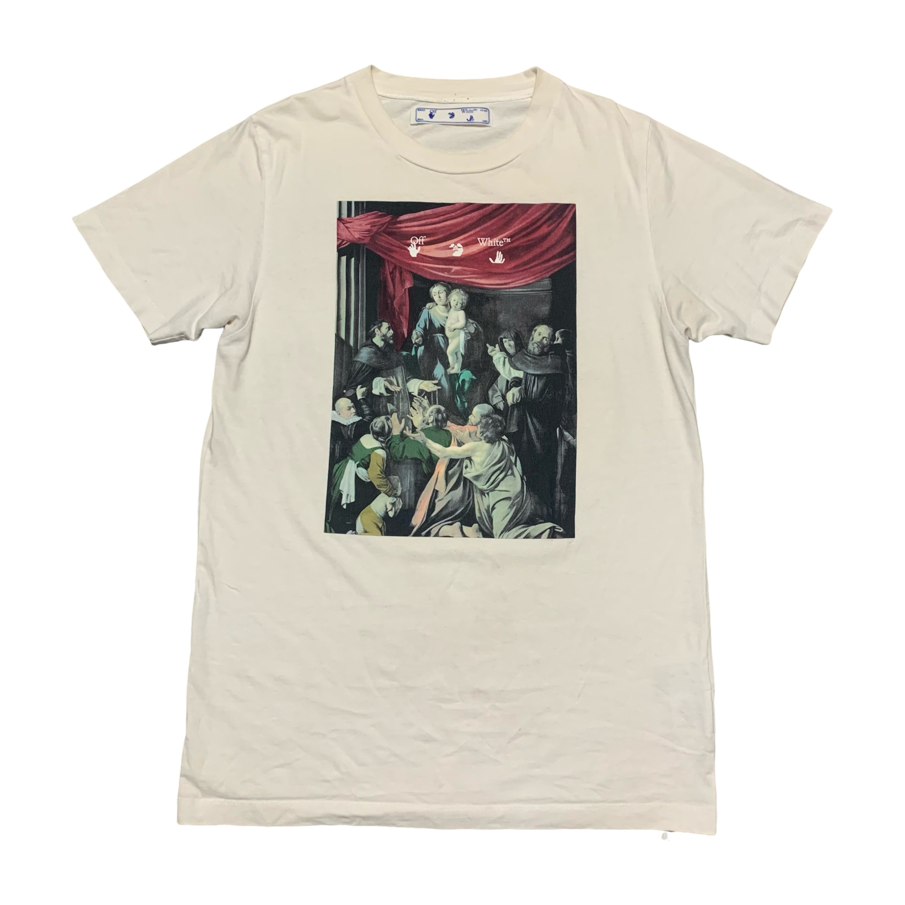 Off White Medium Caravaggio Arrows White Tee Virgil Abloh