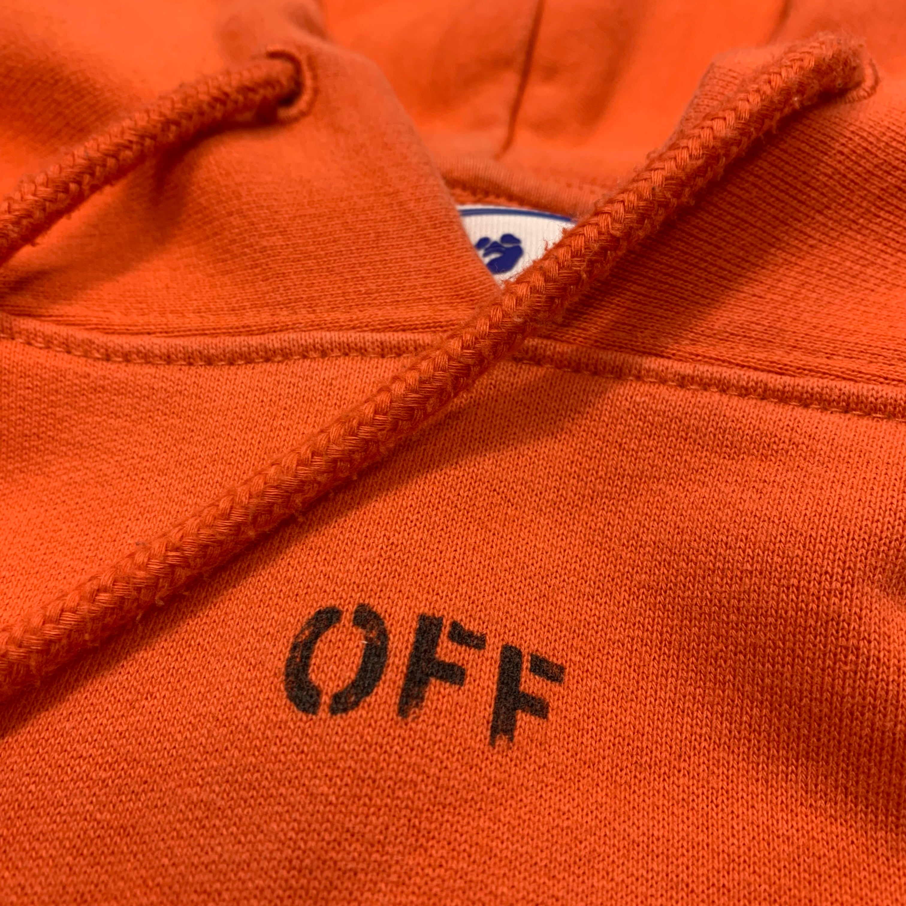 Off White Medium Hoodie Stencil Arrows Orange Hoodie Virgil Abloh