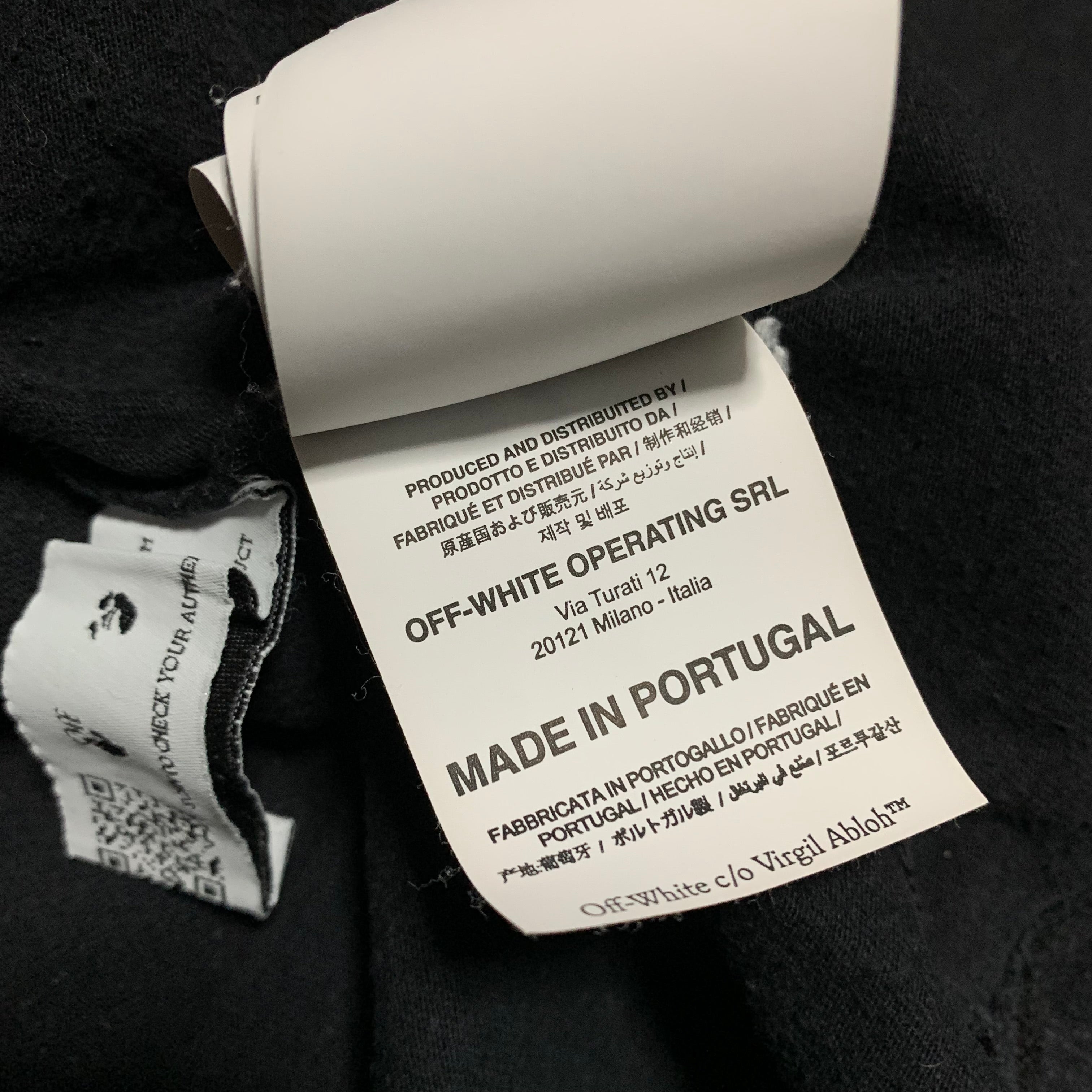 Off White Small Caravaggio Angel Black Tee Virgil Abloh
