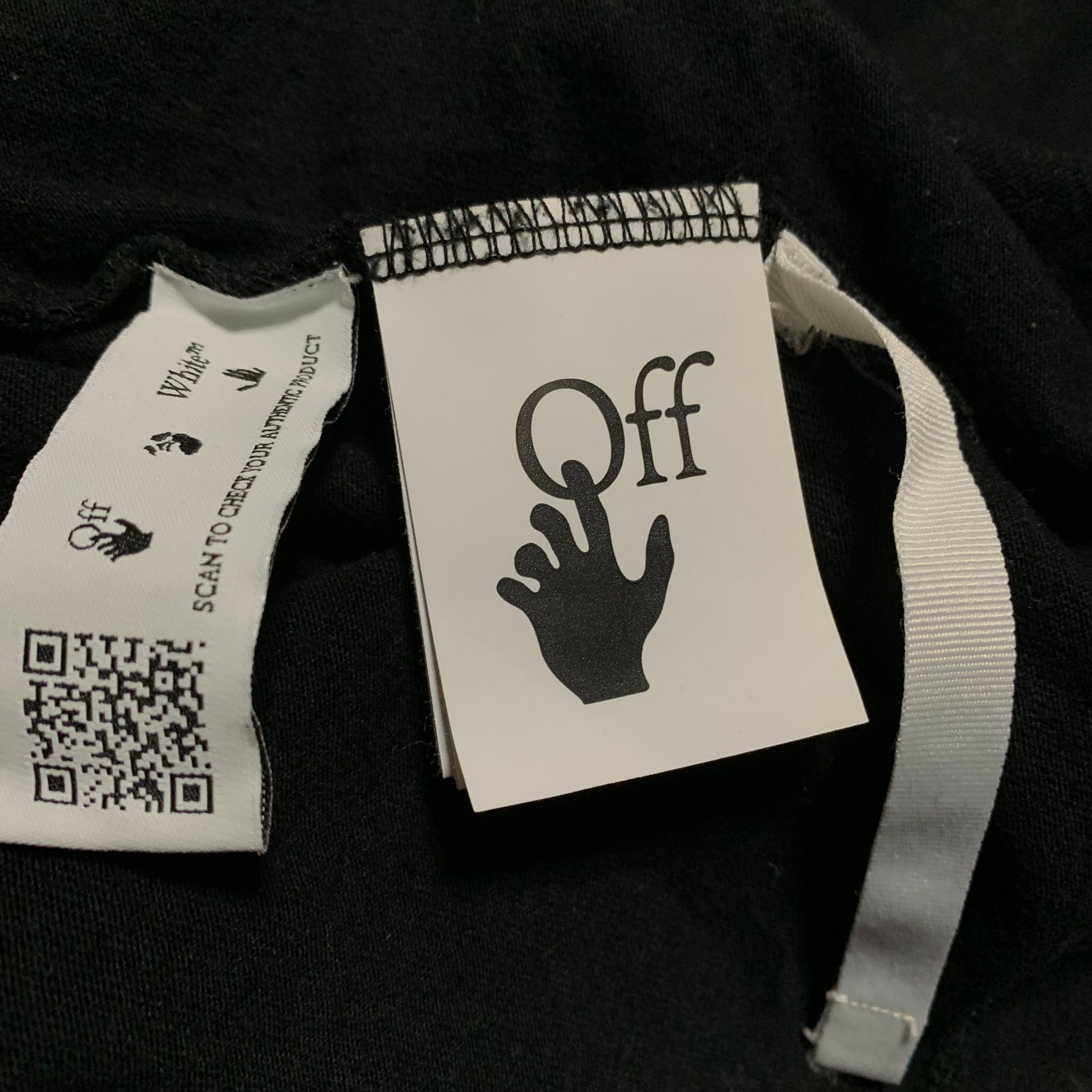 Off White Small Graffiti Arrows Black Tee Vigil Abloh