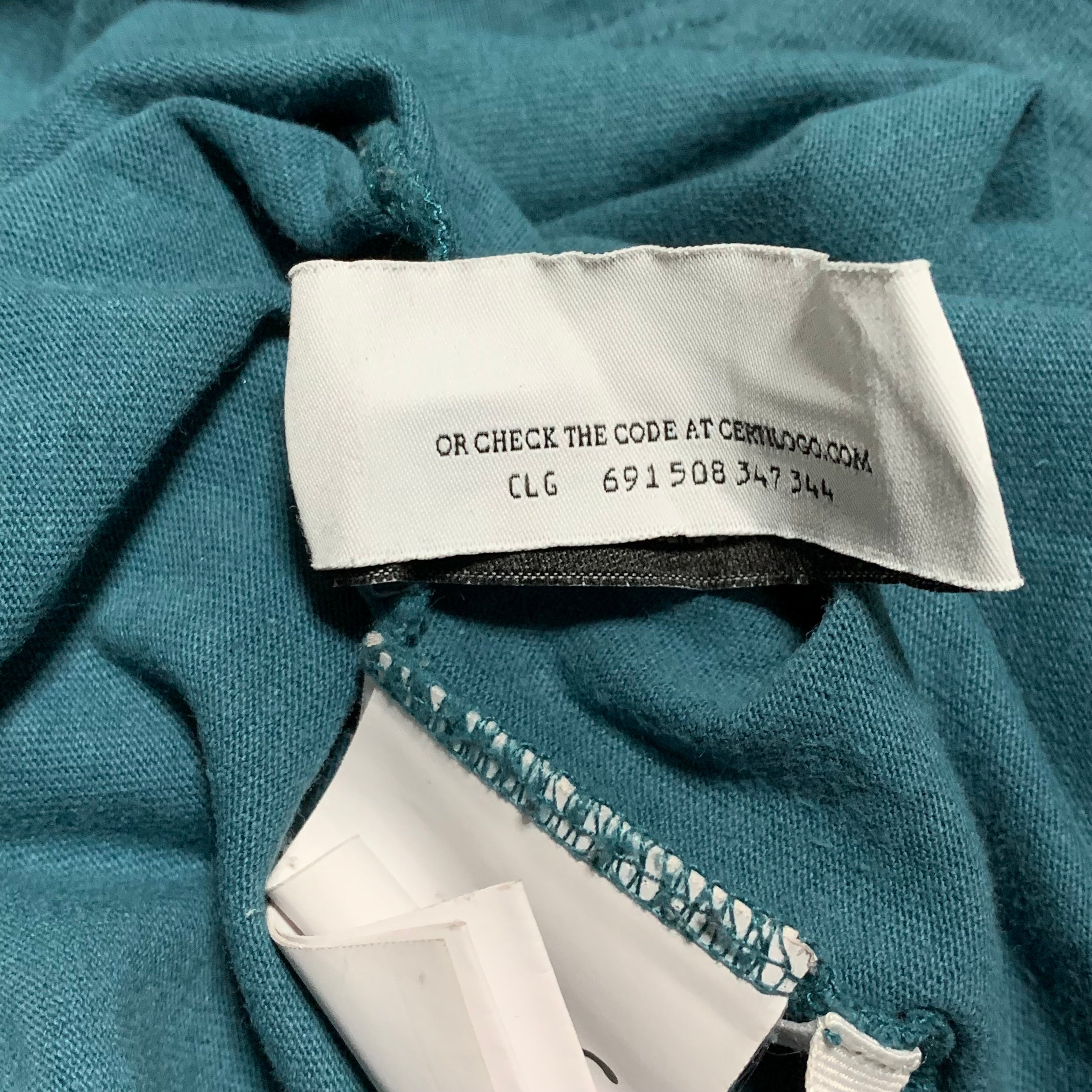 Off White Small Diag Pocket Tee Jade Green Blue Virgil Abloh