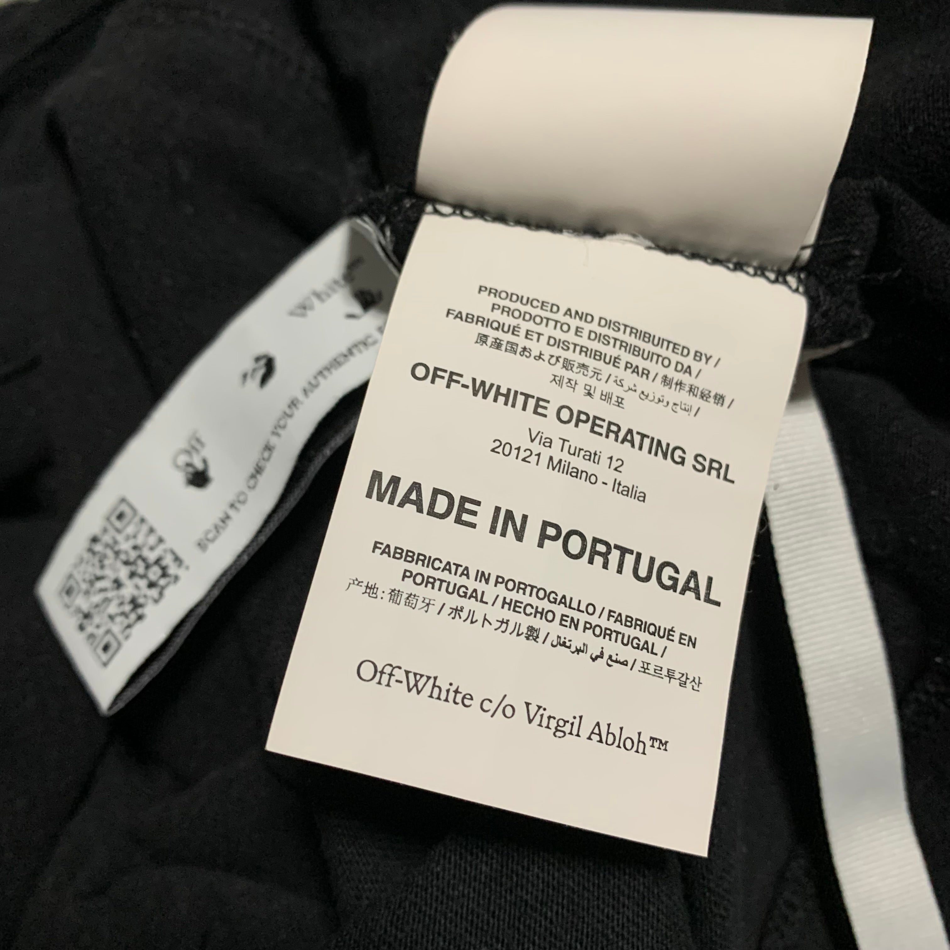 Off White Small Caravaggio Back Graphic Black Tee Virgil Abloh