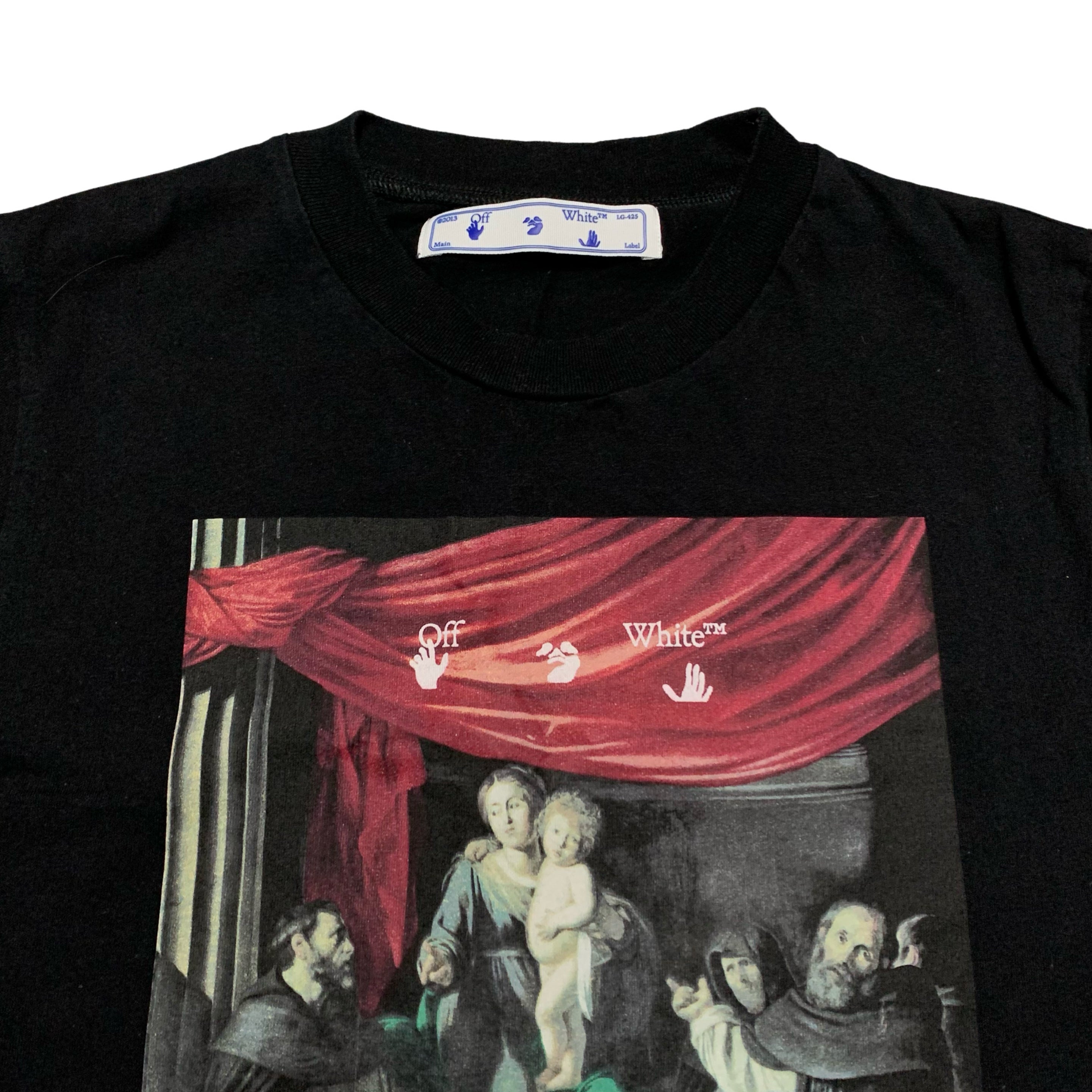 Off White Small Caravaggio Arrows Black Tee Virgil Abloh