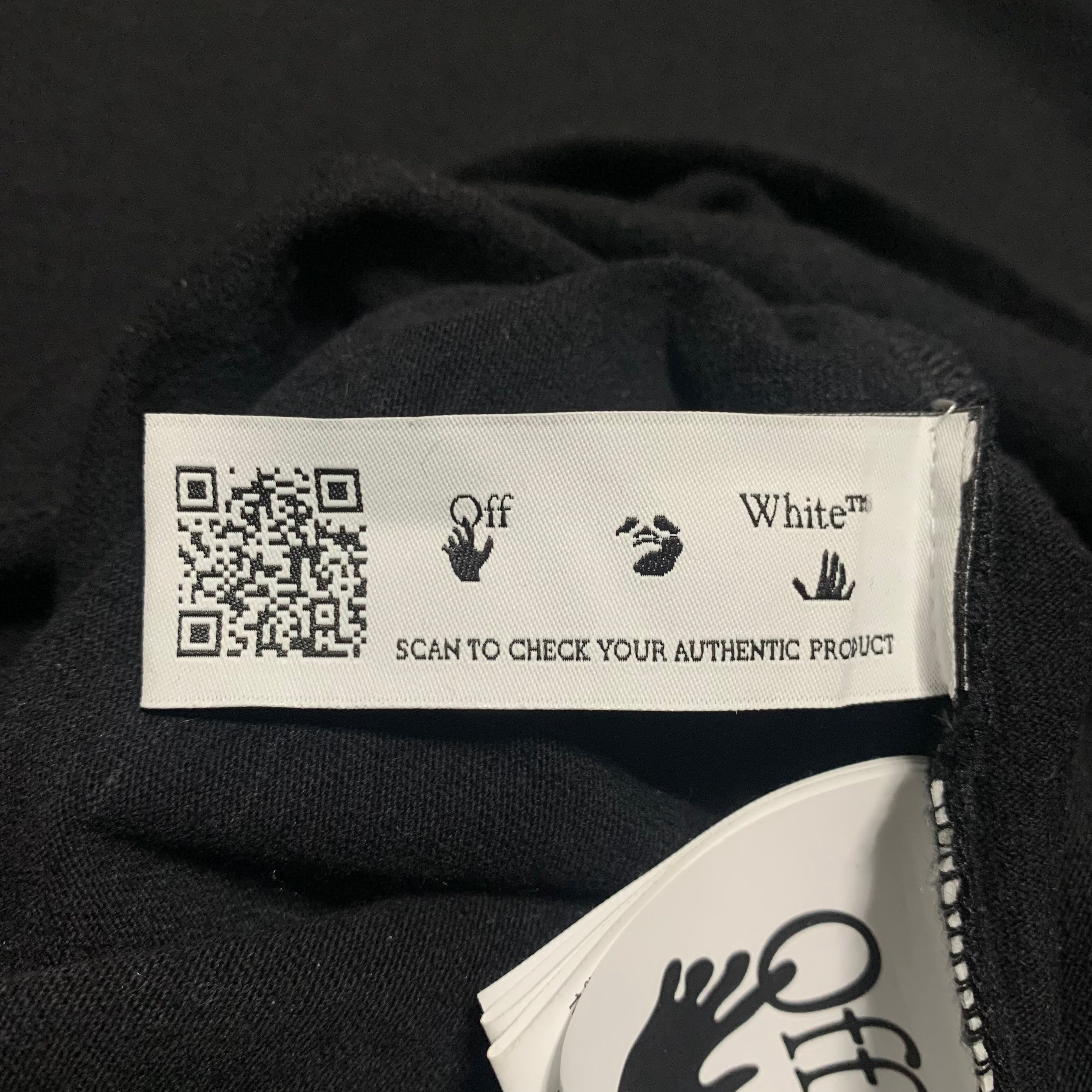 Off White XS Caravaggio Arrows Black Tee Virgil Abloh