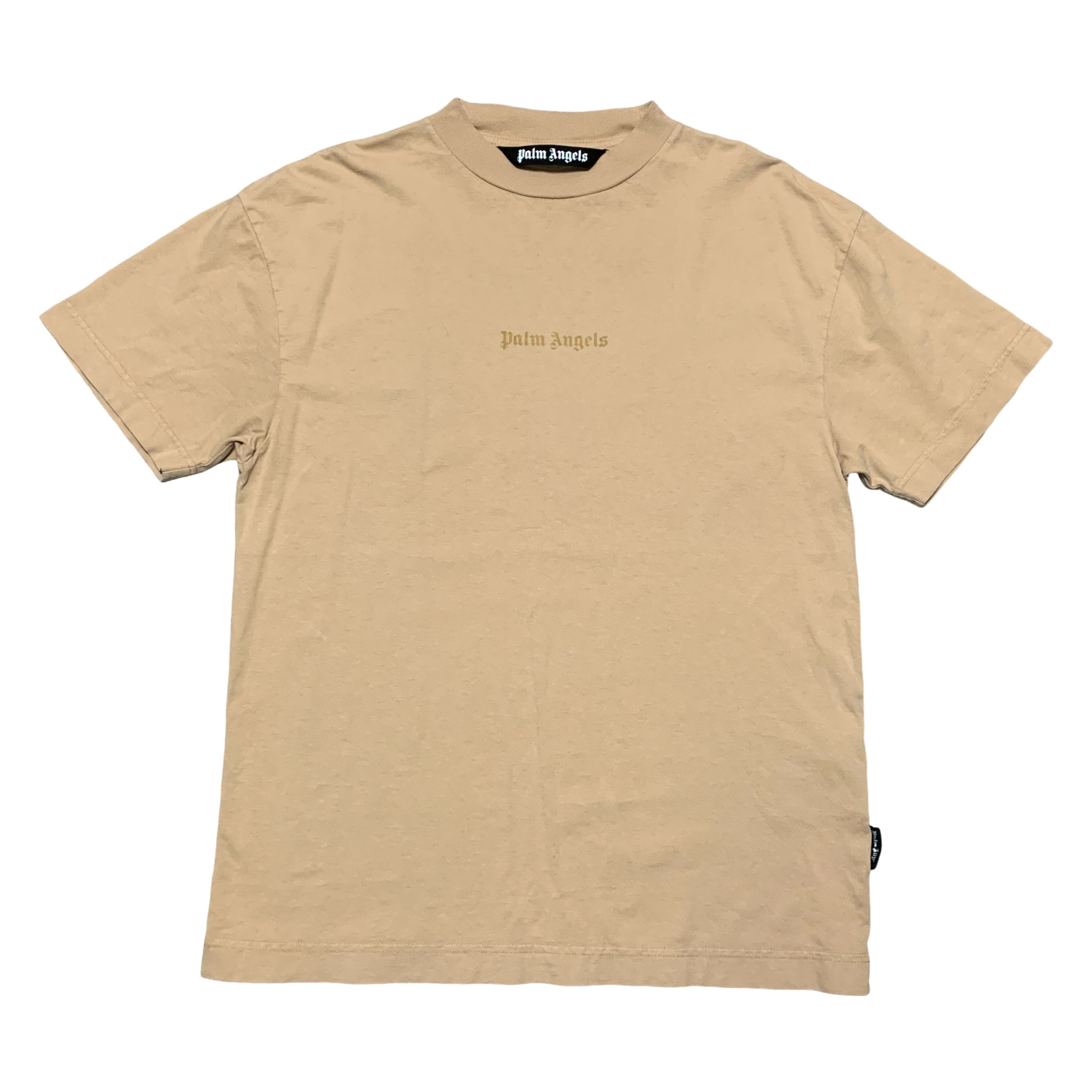 Palm Angels Medium GD Reverse Logo Beige Brown Tee