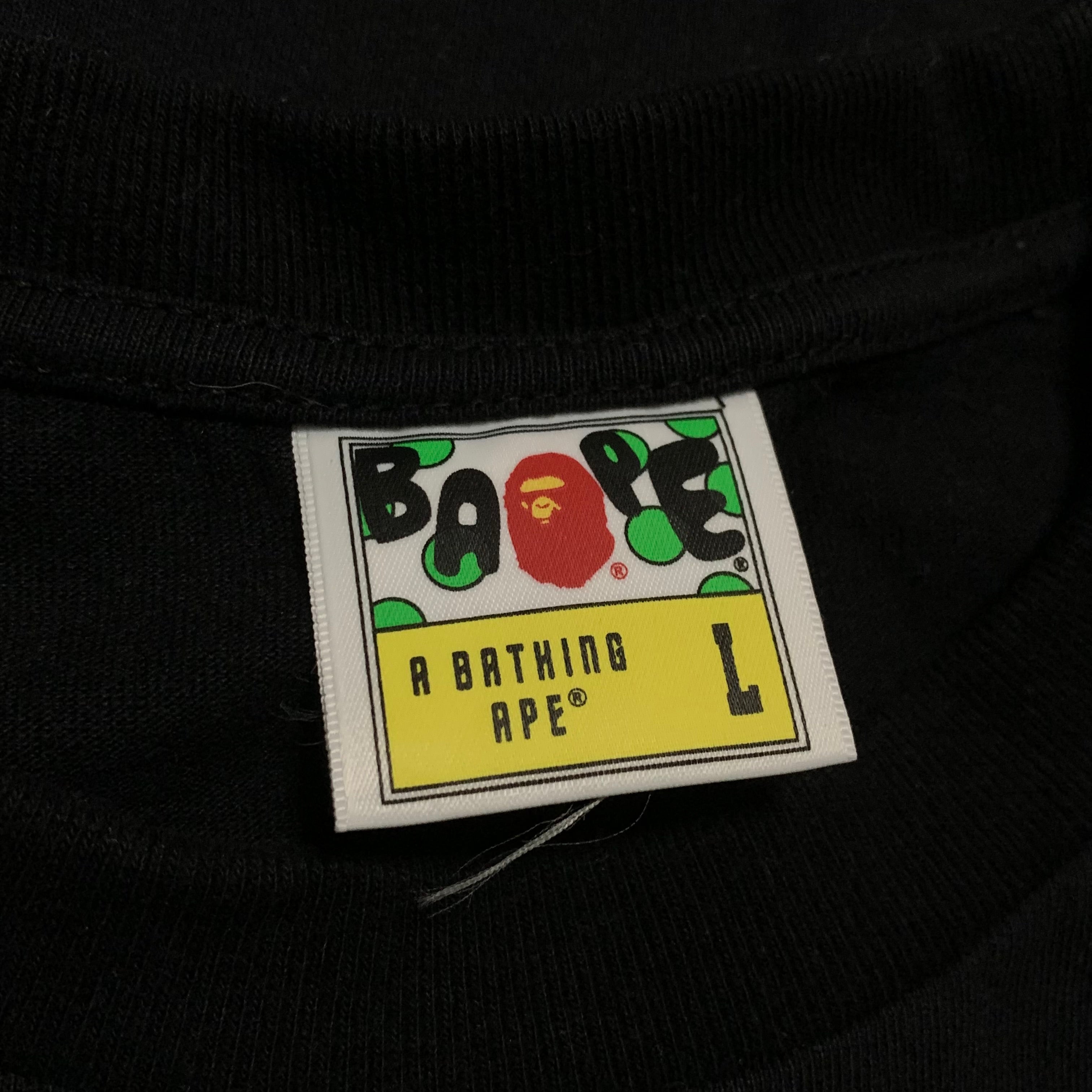 Bape Medium Shark PONR Graphic Black Tee A Bathing Ape