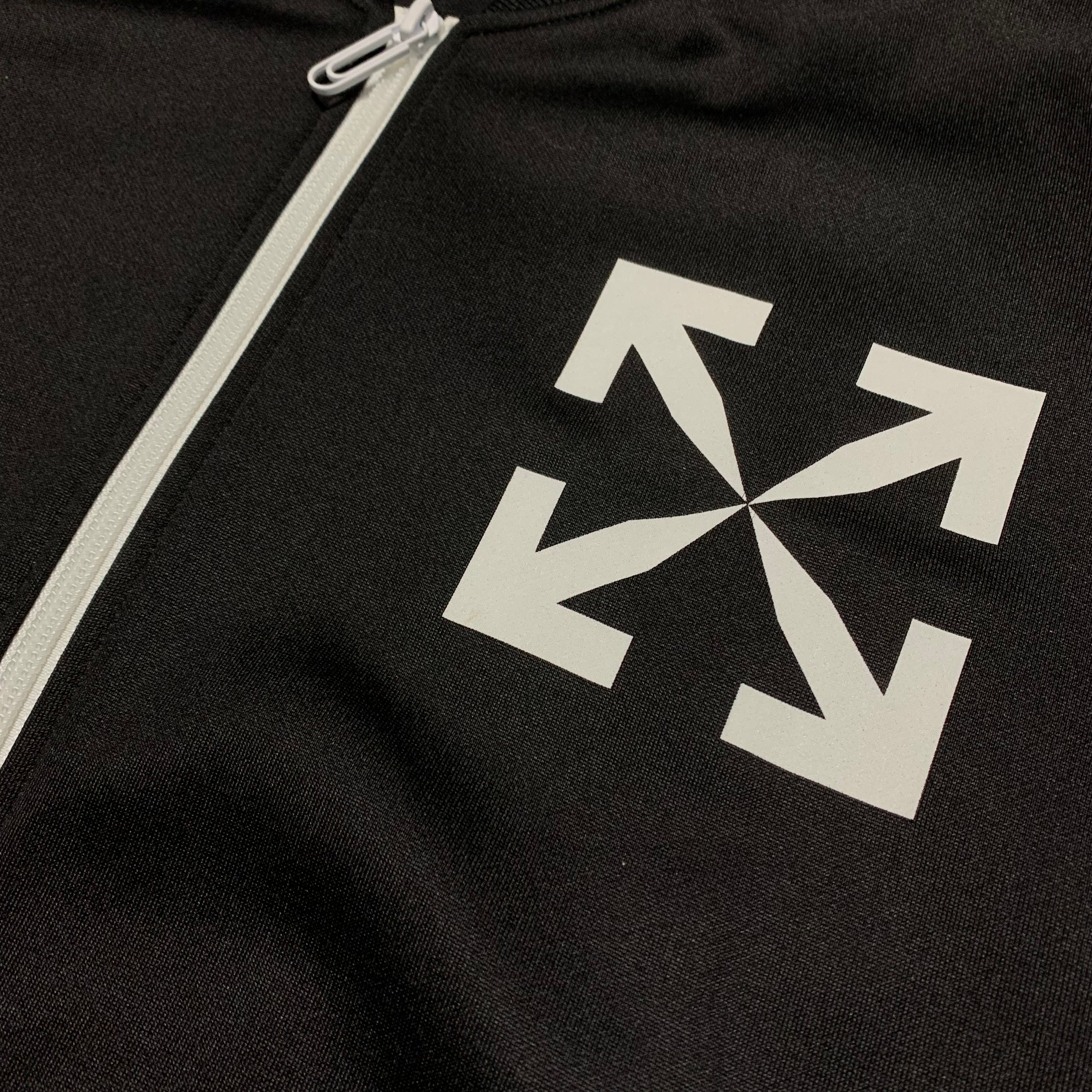 Off White Medium Jacket Single Arrows Black Track Top Jacket Virgil Ablloh